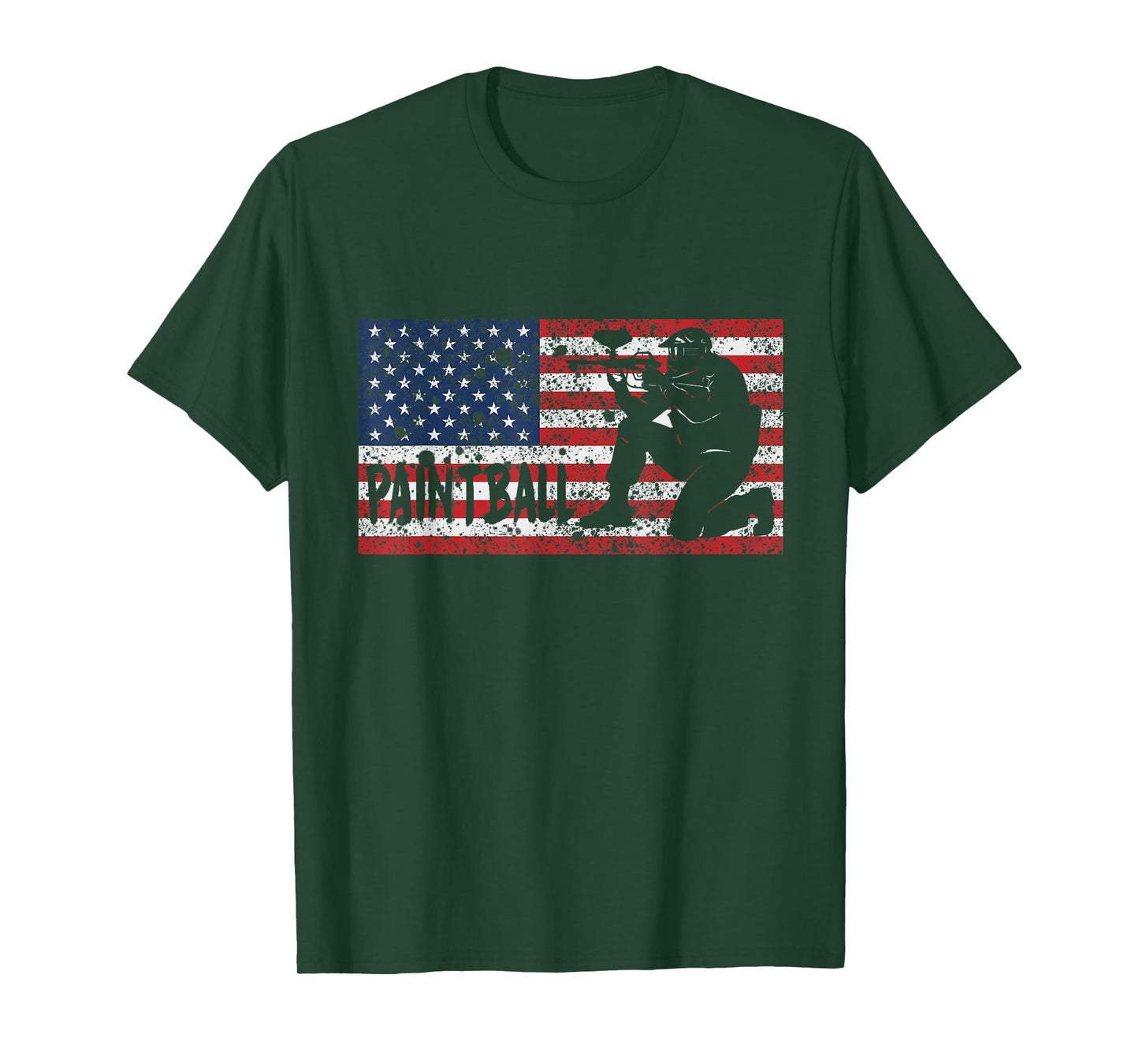Vintage American USA Flag Paintball T-Shirt