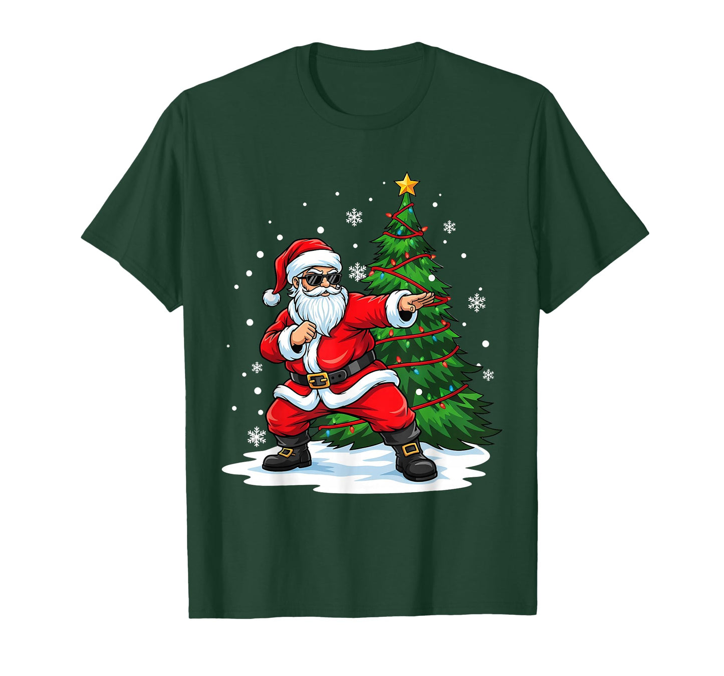 Merry Christmas Santa Playing Karate Sport Lovers T-Shirt