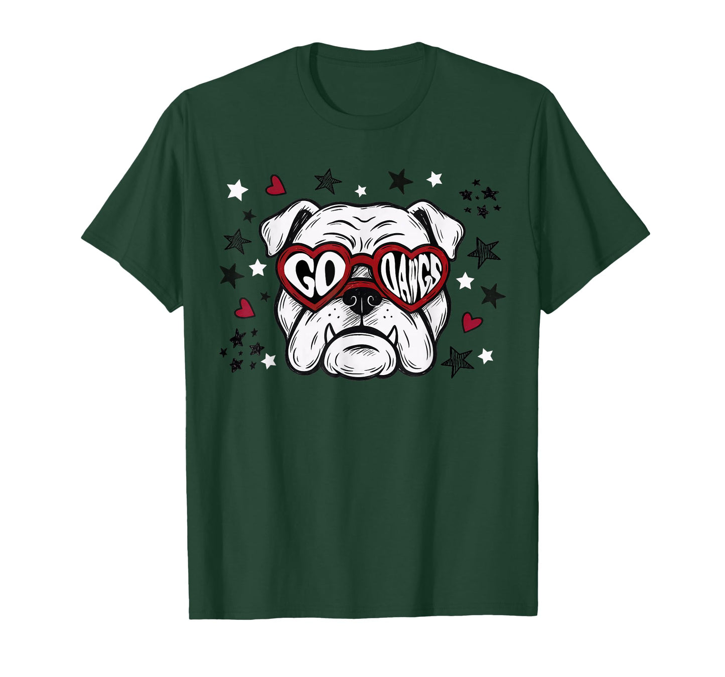 Retro Bulldog Name Personalized Go Dawg for Men Women Kid T-Shirt