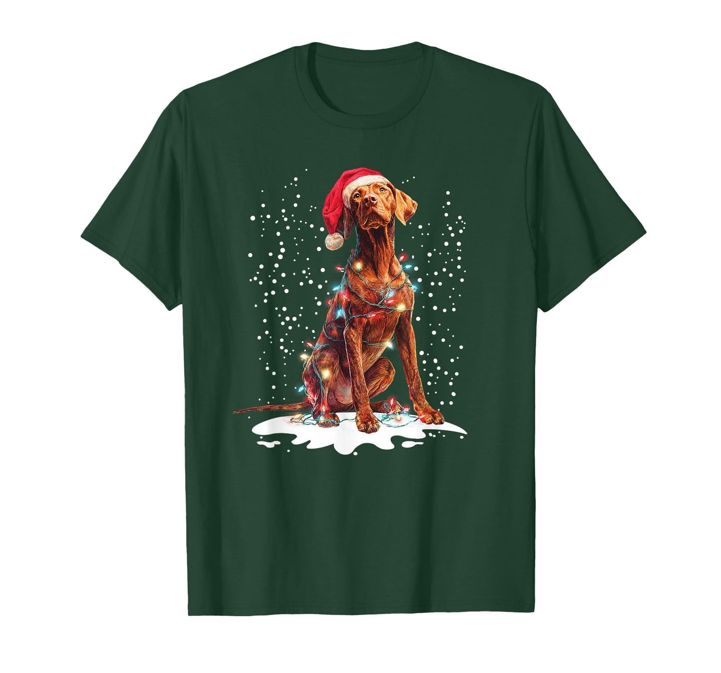 Dog Xmas Men Women Favorite Vizsla Christmas T-Shirt