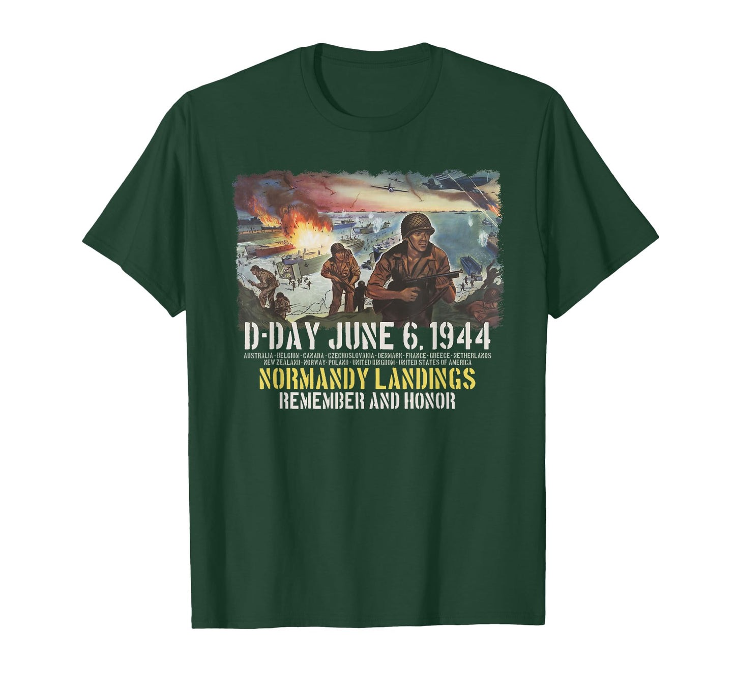 D-Day June 6, 1944 Normandy Landings Remember and Honor T-Shirt