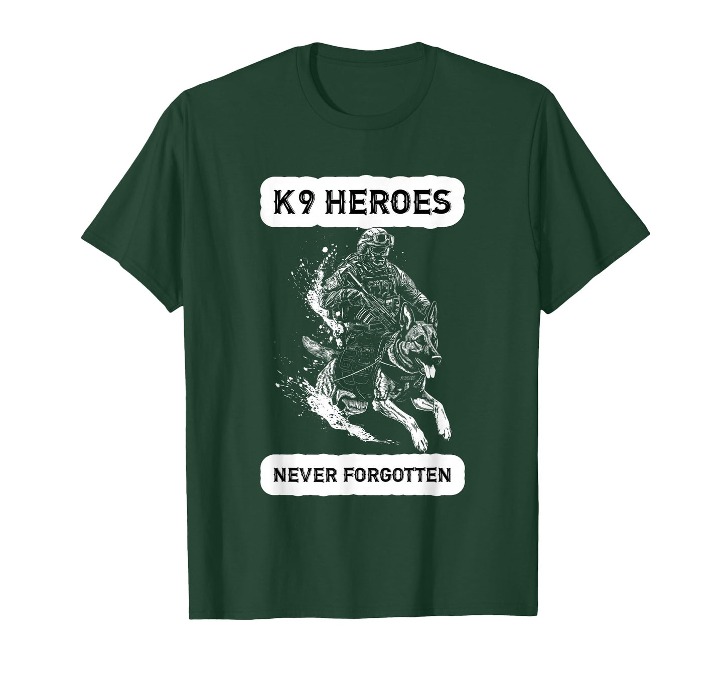 K9 Veteran Military Working Dog USA US Flag K9 Veterans Day T-Shirt