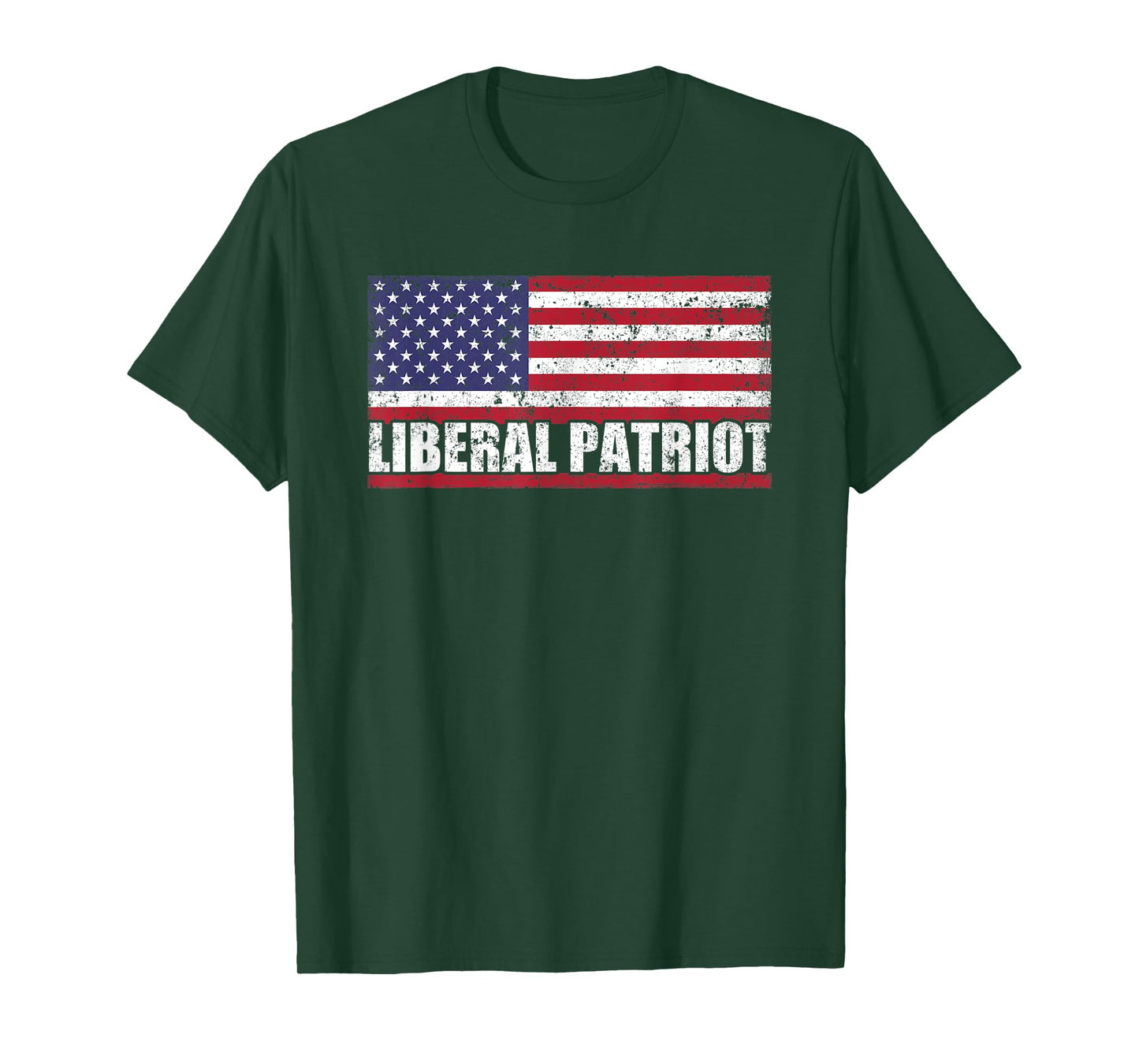 Liberal Patriot USA Flag Patriotic Proud American T-Shirt for Women Men