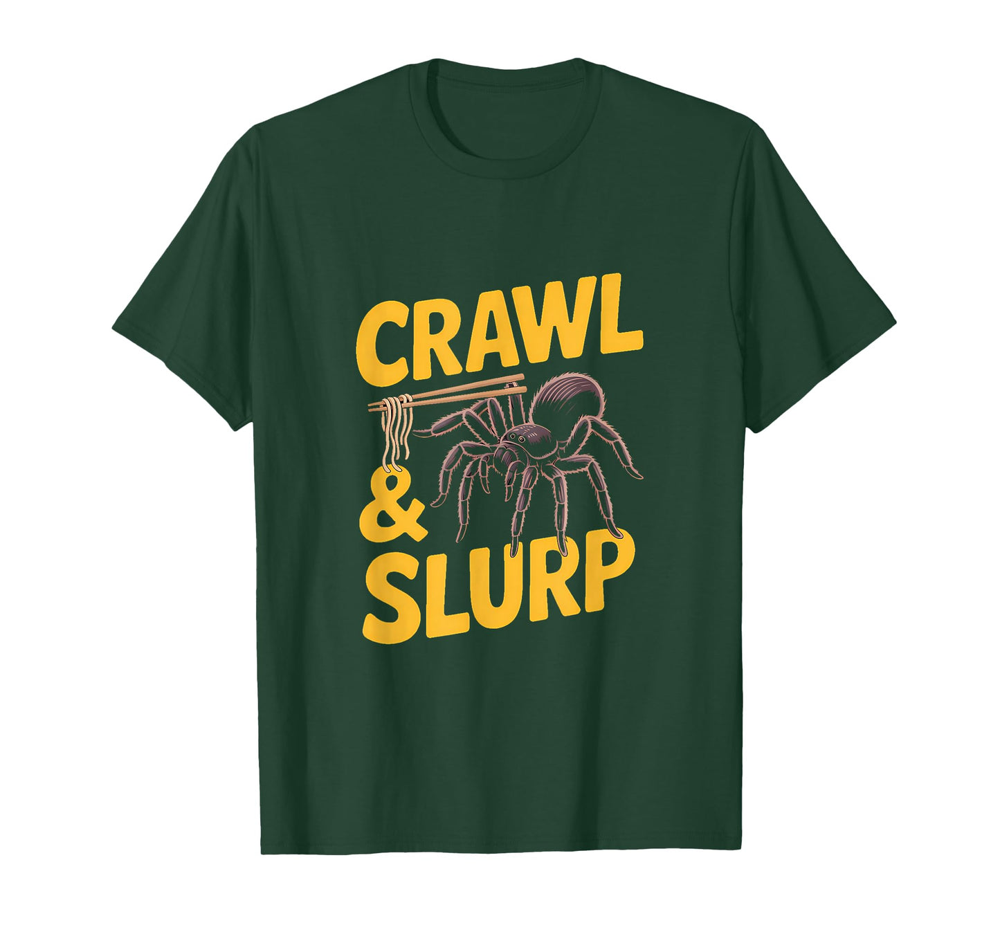 Tarantula Noodle Art - Crawl & Slurp T-Shirt