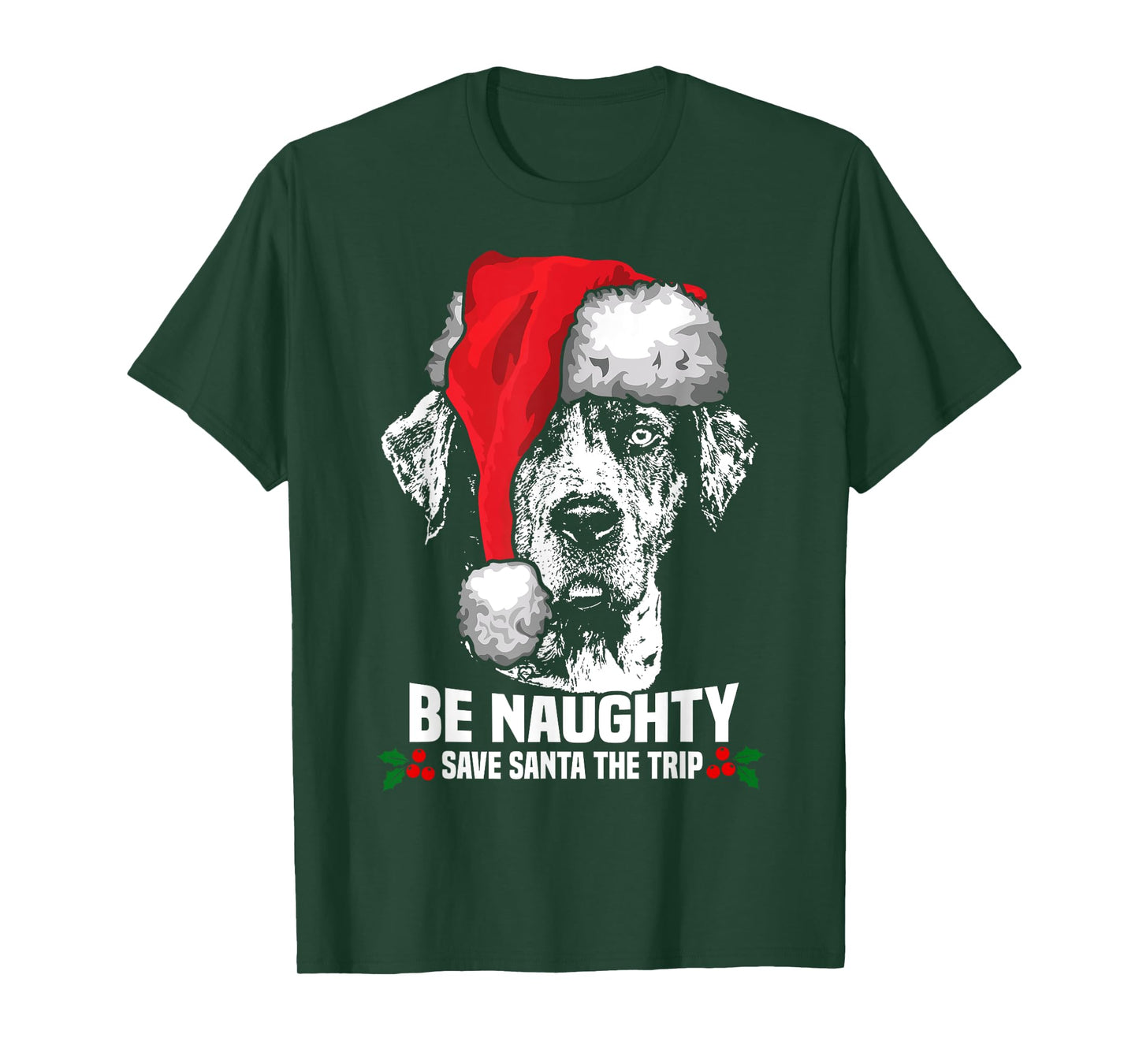 Be Naughty Save Santa Catahoula Cur Xmas T-Shirt T-Shirt