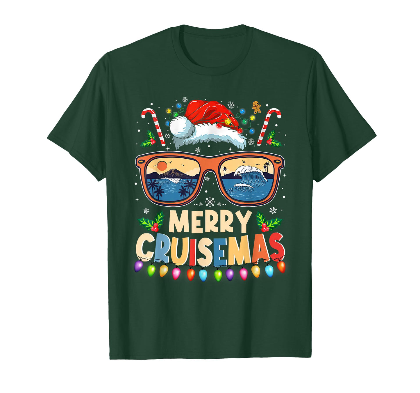 Merry Cruisemas 2025 Funny Christmas Santa Reindeer Cruise T-Shirt