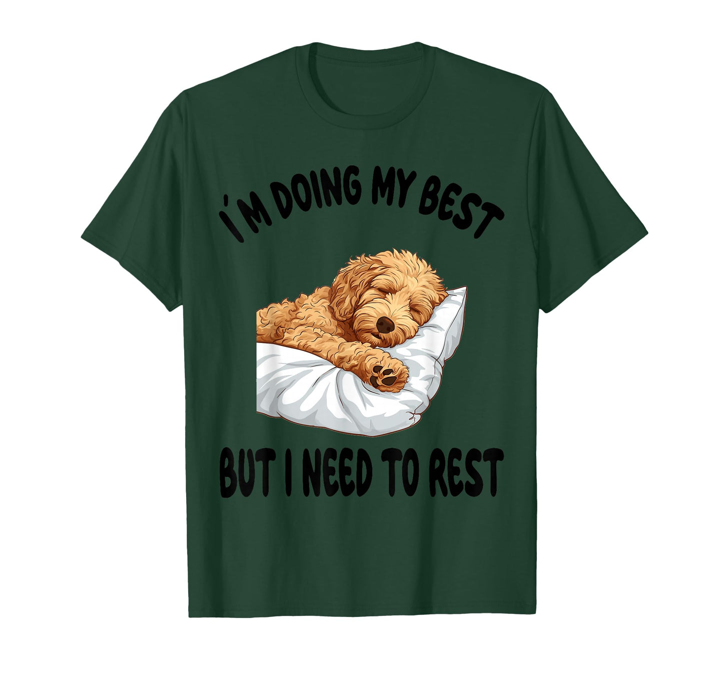 Goldendoodle Dog Pet Pajamas Nightgown Sleeping Napping T-Shirt