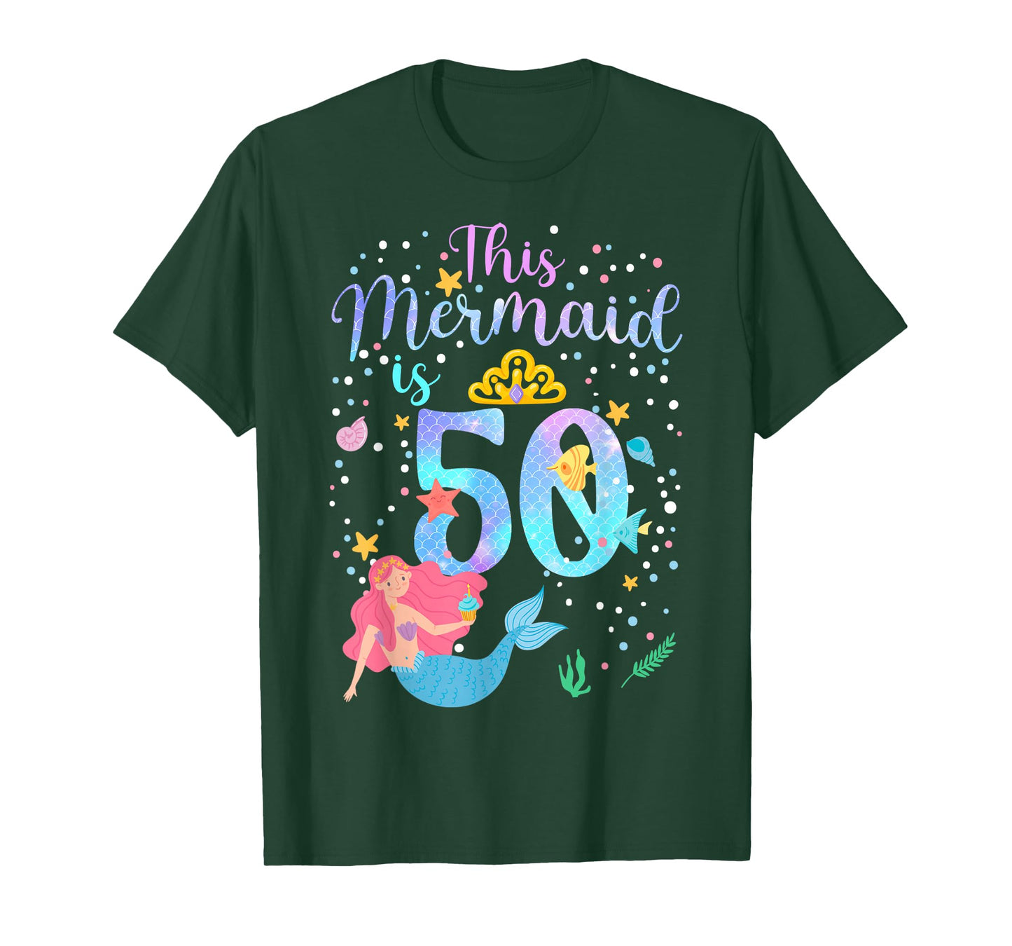 This Mermaid is 50 Under The Sea Birthday Party Theme T-Shirt