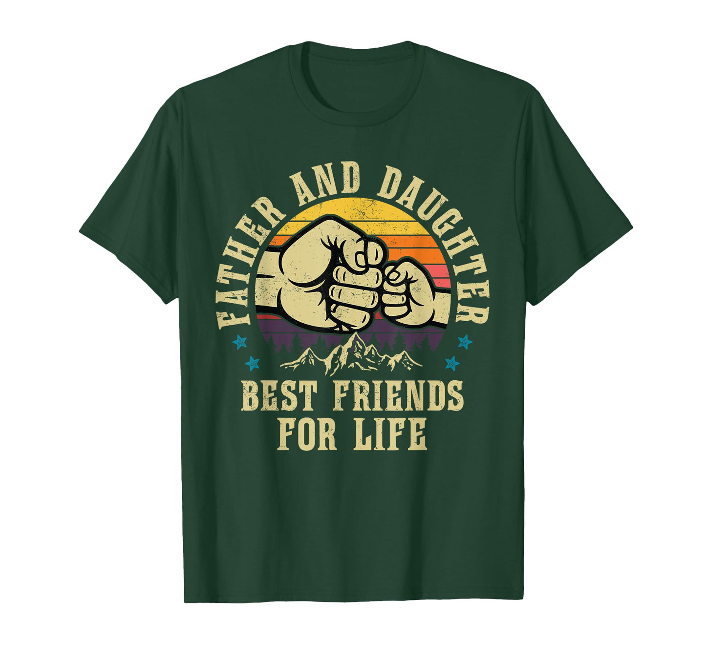 Father and Daughter Best Friends For Life Fist Bump Dad T-Shirt