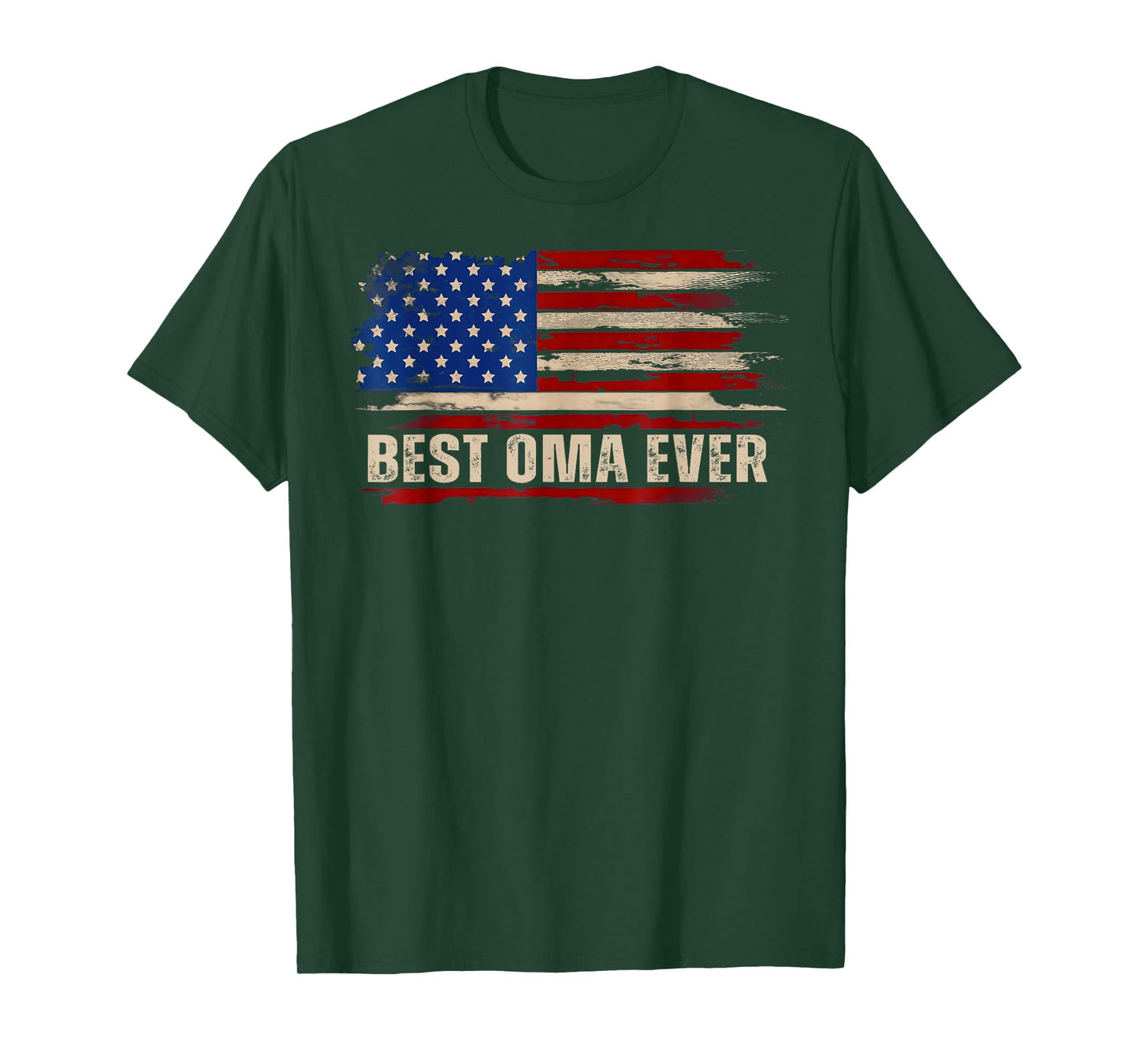Vintage Best Oma Ever American Flag Mother's Day T-Shirt