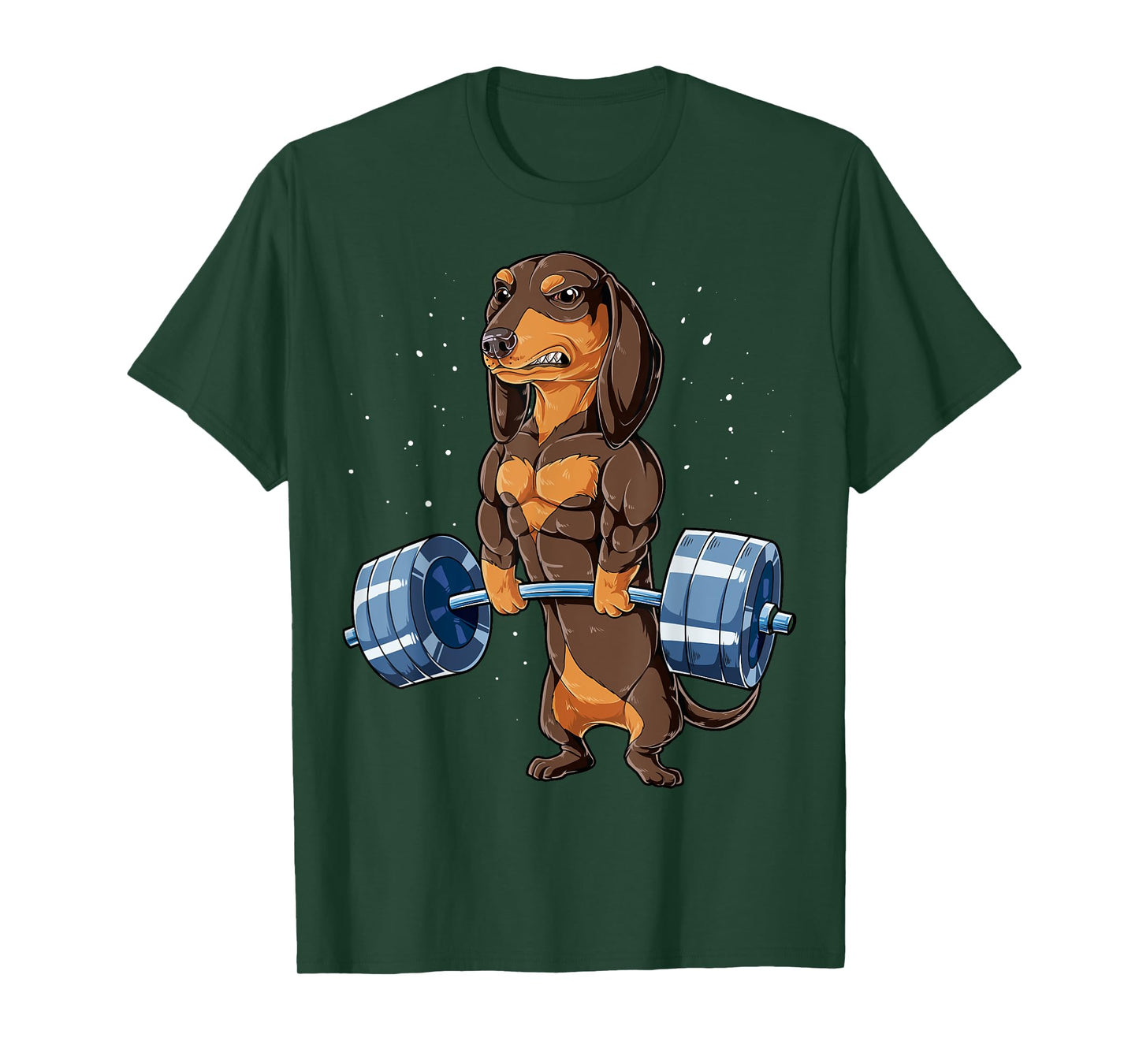 Dachshund Weightlifting Deadlift Men Fitness Gym Workout T-Shirt