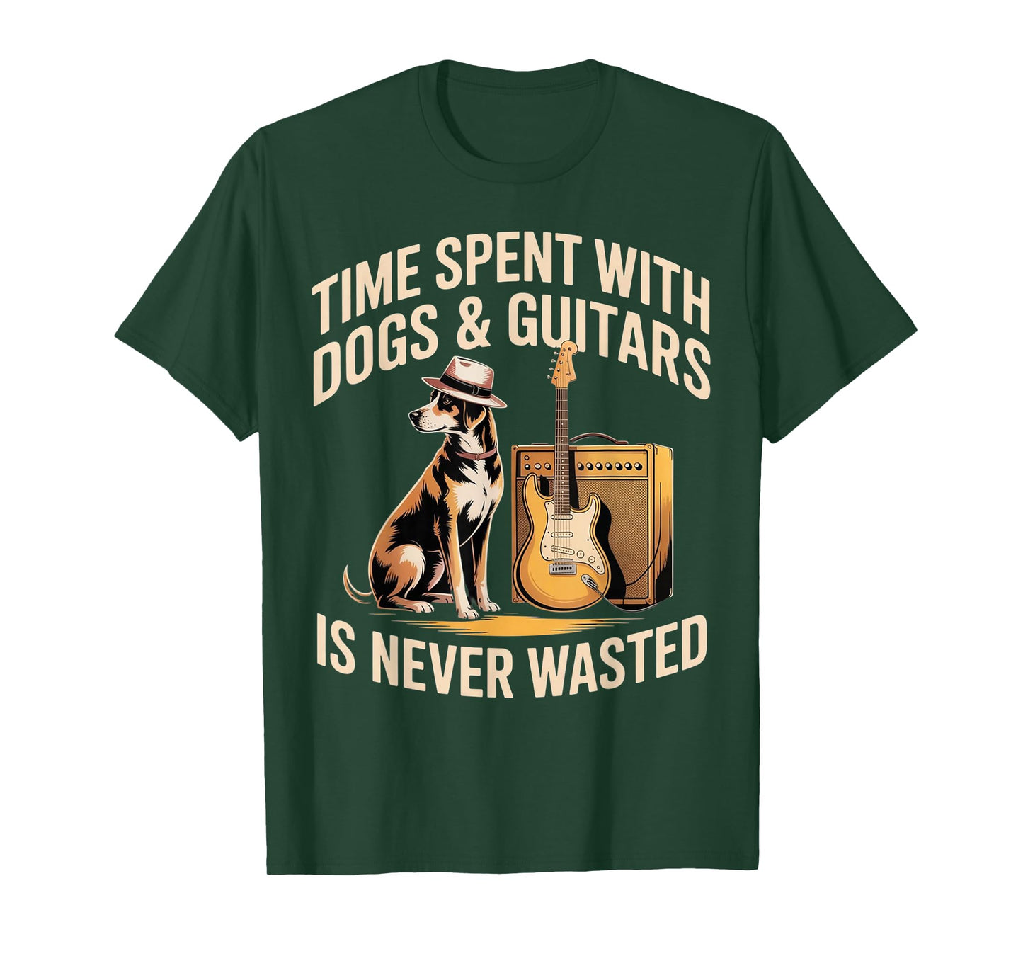 Time Spent with Dogs and Guitars is Never Wasted T-Shirt