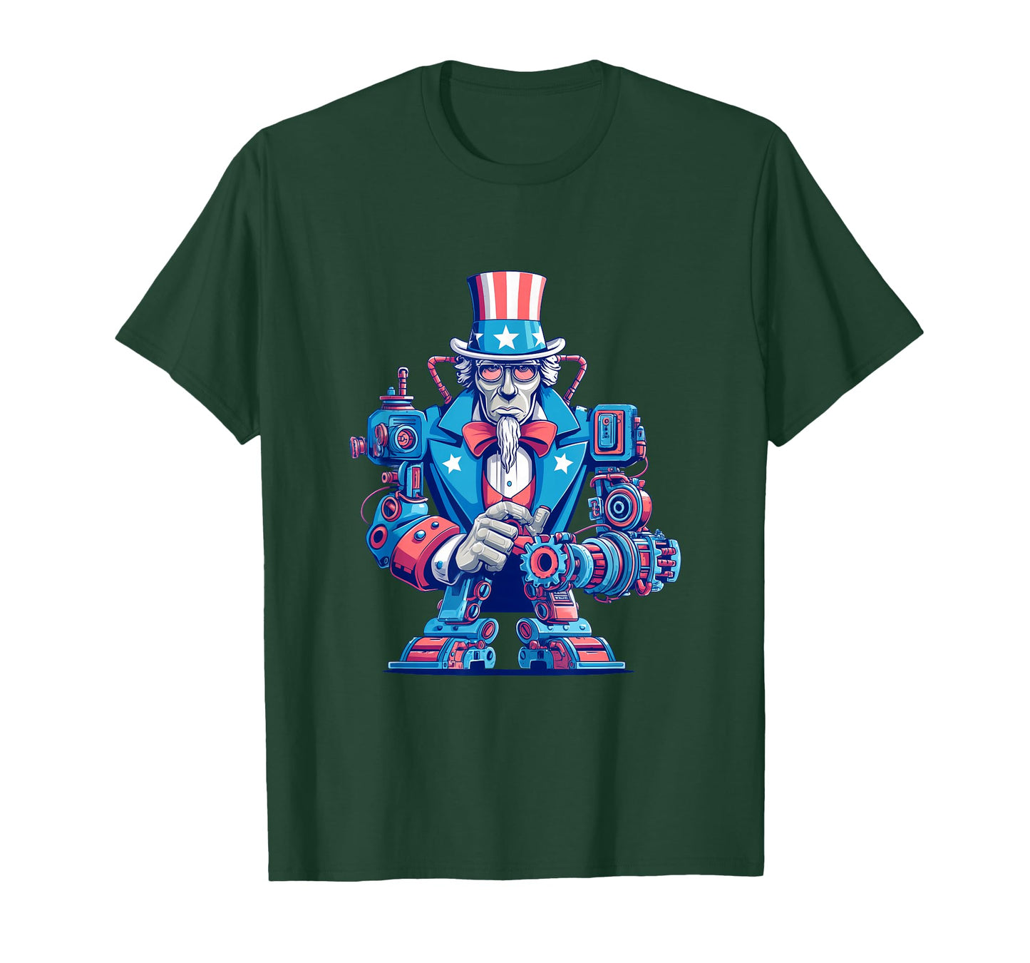 Funny Patriotic Robot Costume for Adults and Kids T-Shirt