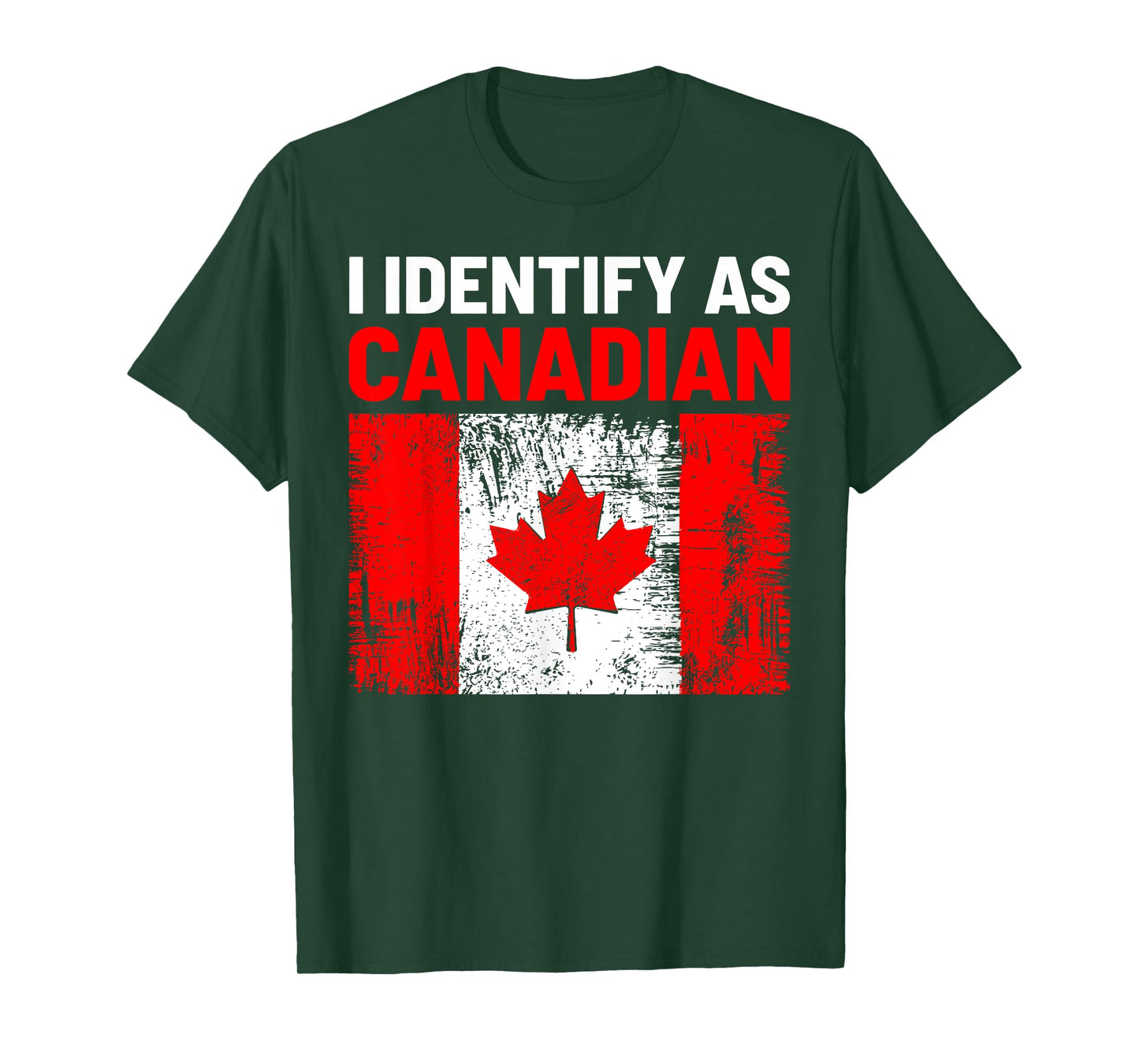 I Identify As Canadian Maple Leaf Funny Canada Lovers T-Shirt