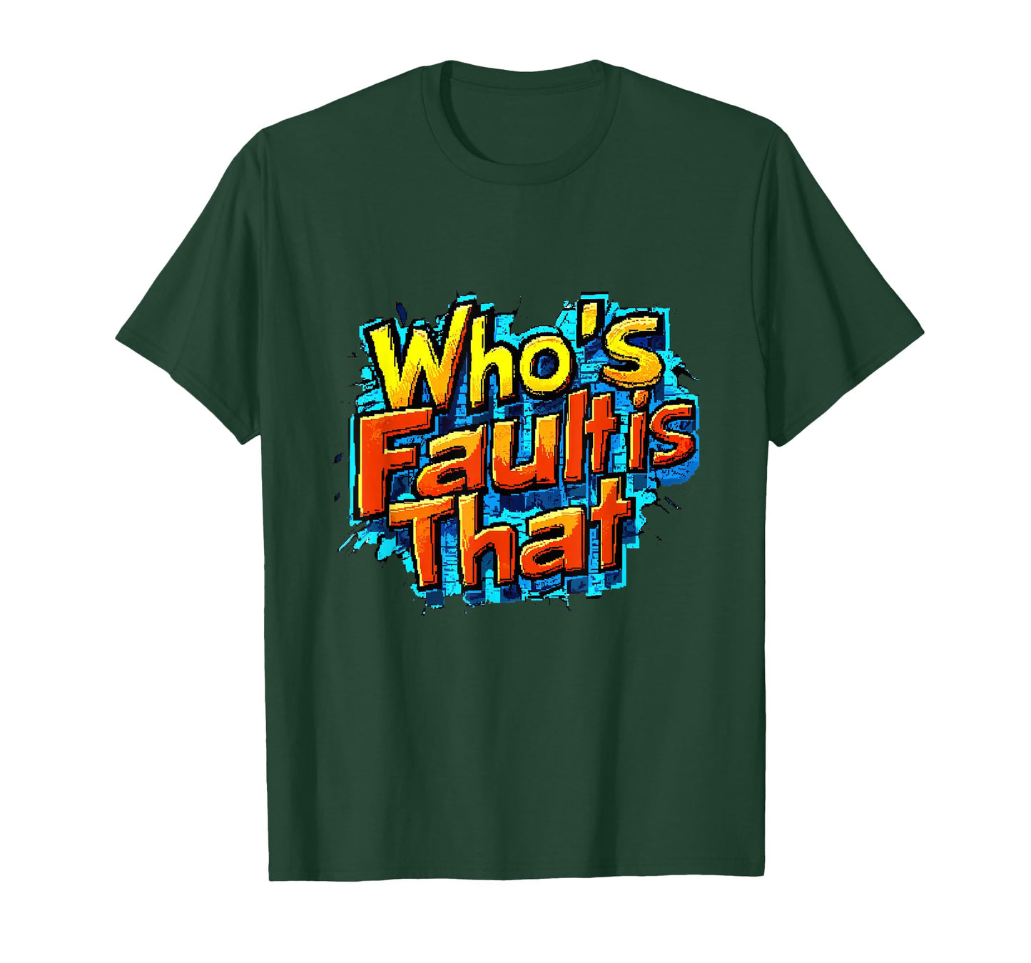 Cool Who's Fault is That Emblem T-Shirt