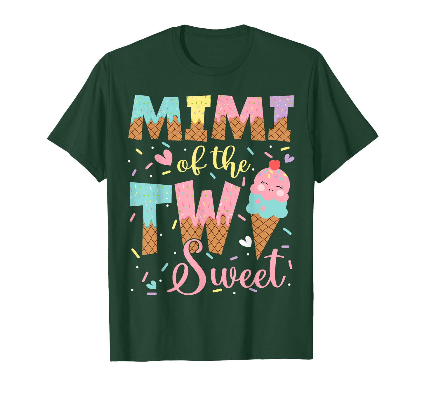 Mimi Of The Two Sweet 2Nd Birthday Girl Ice Cream T-Shirt