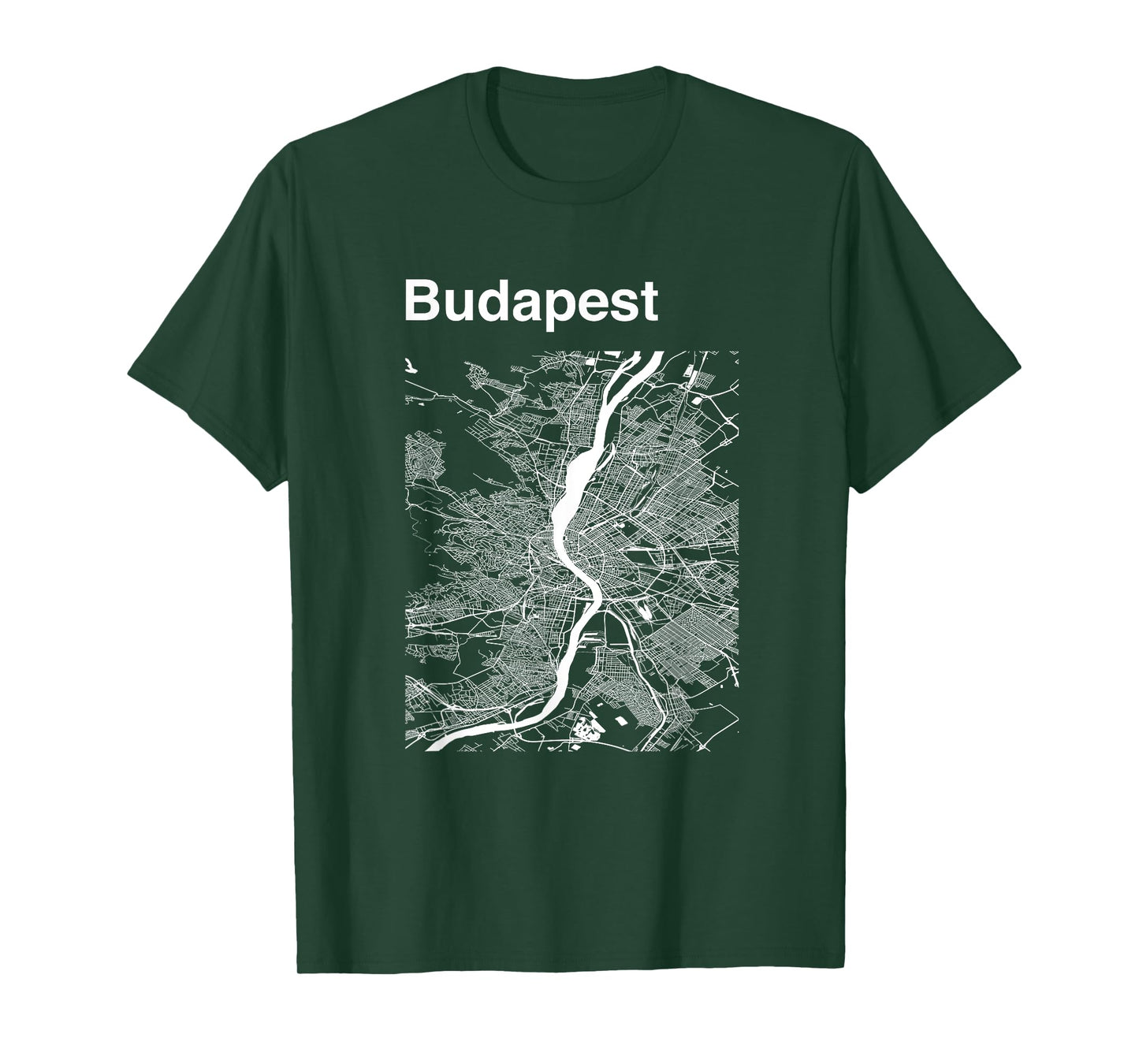 Budapest Hungary Classic City Map Graphic T-Shirt