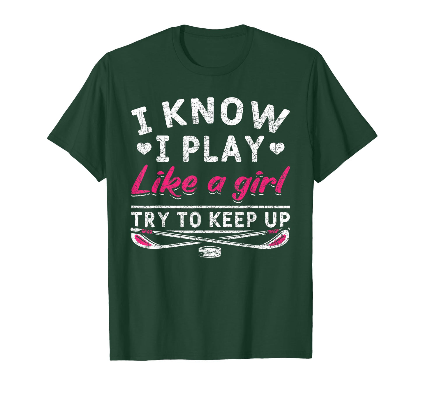 Hockey Player Women Girls Kids Gift Funny Ice Hockey T-Shirt