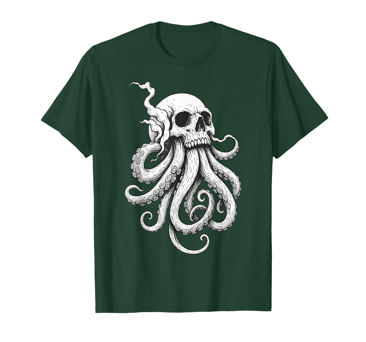 Cthulhu Kraken Skull Octopus Graphic Nautical Sea Monster T-Shirt