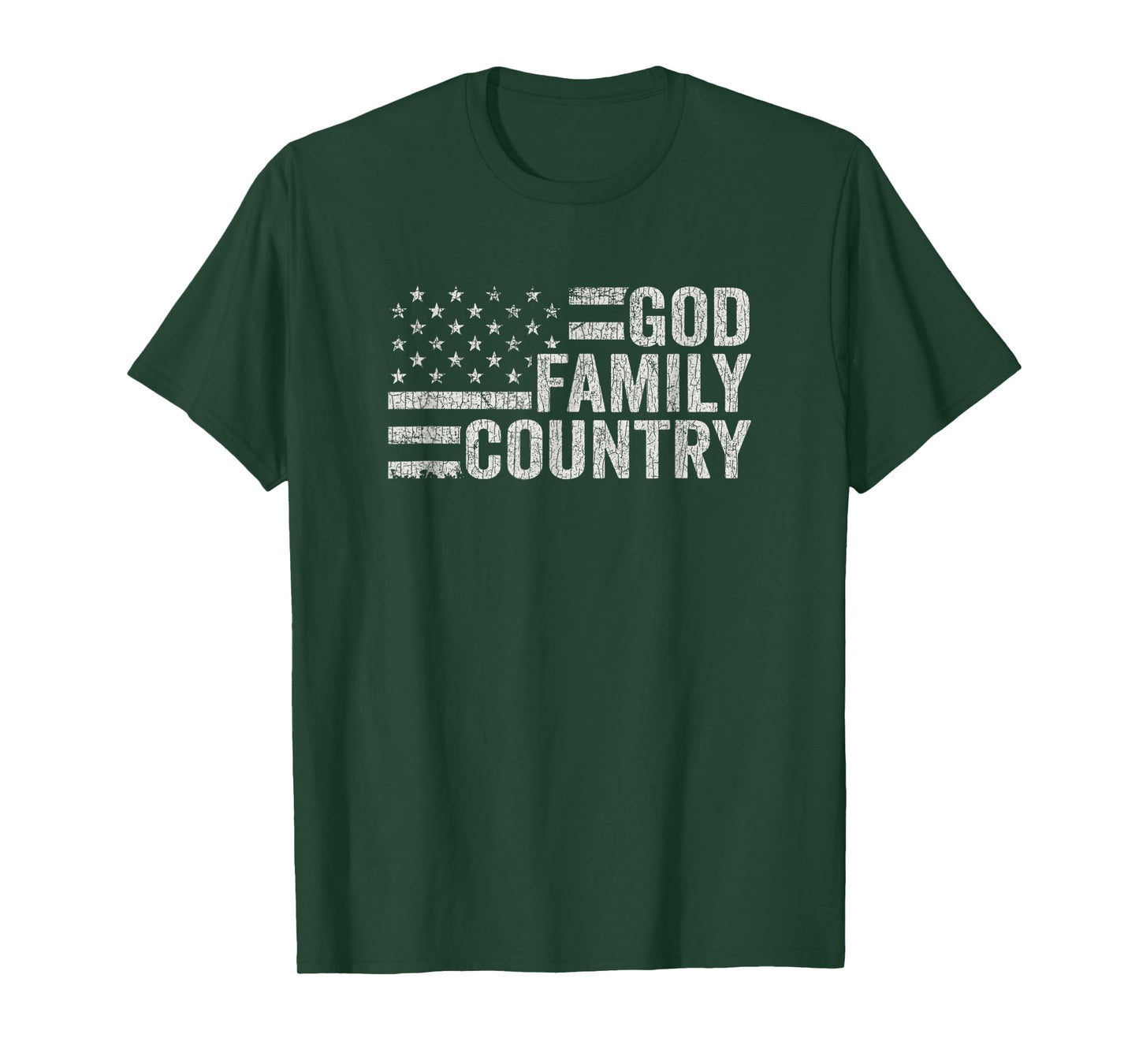 Vintage God Family Country Patriotic Christian American T-Shirt