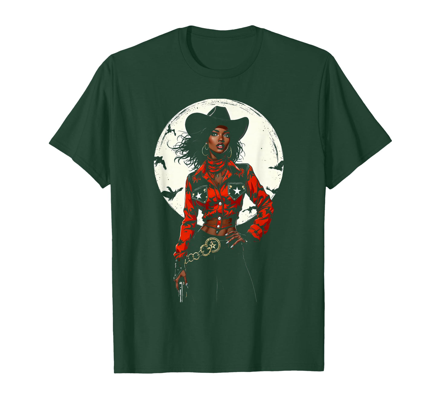 Black African America Cowgirl Western Rodeo Country Texas T-Shirt
