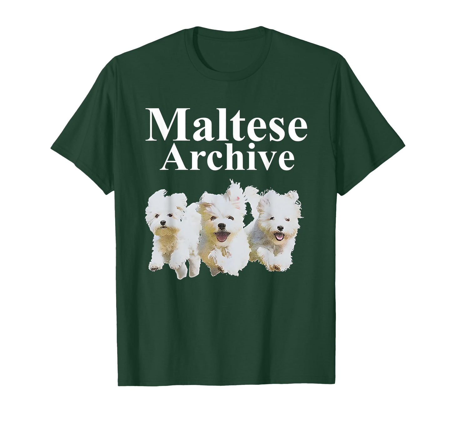 Dog Maltese Archive Funny Dog Lover T-Shirt for Men Women