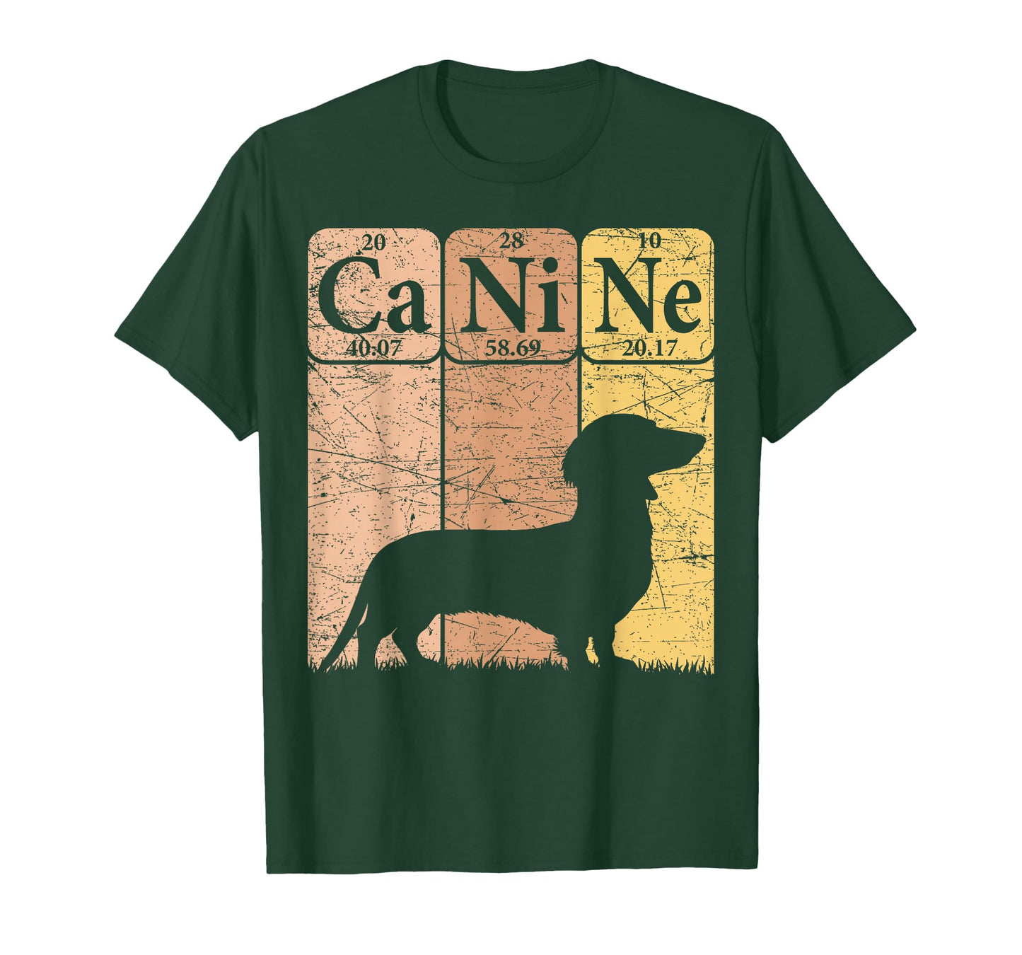 Dachshund Dog Periodic Table Elements Dog Lover Canine T-Shirt