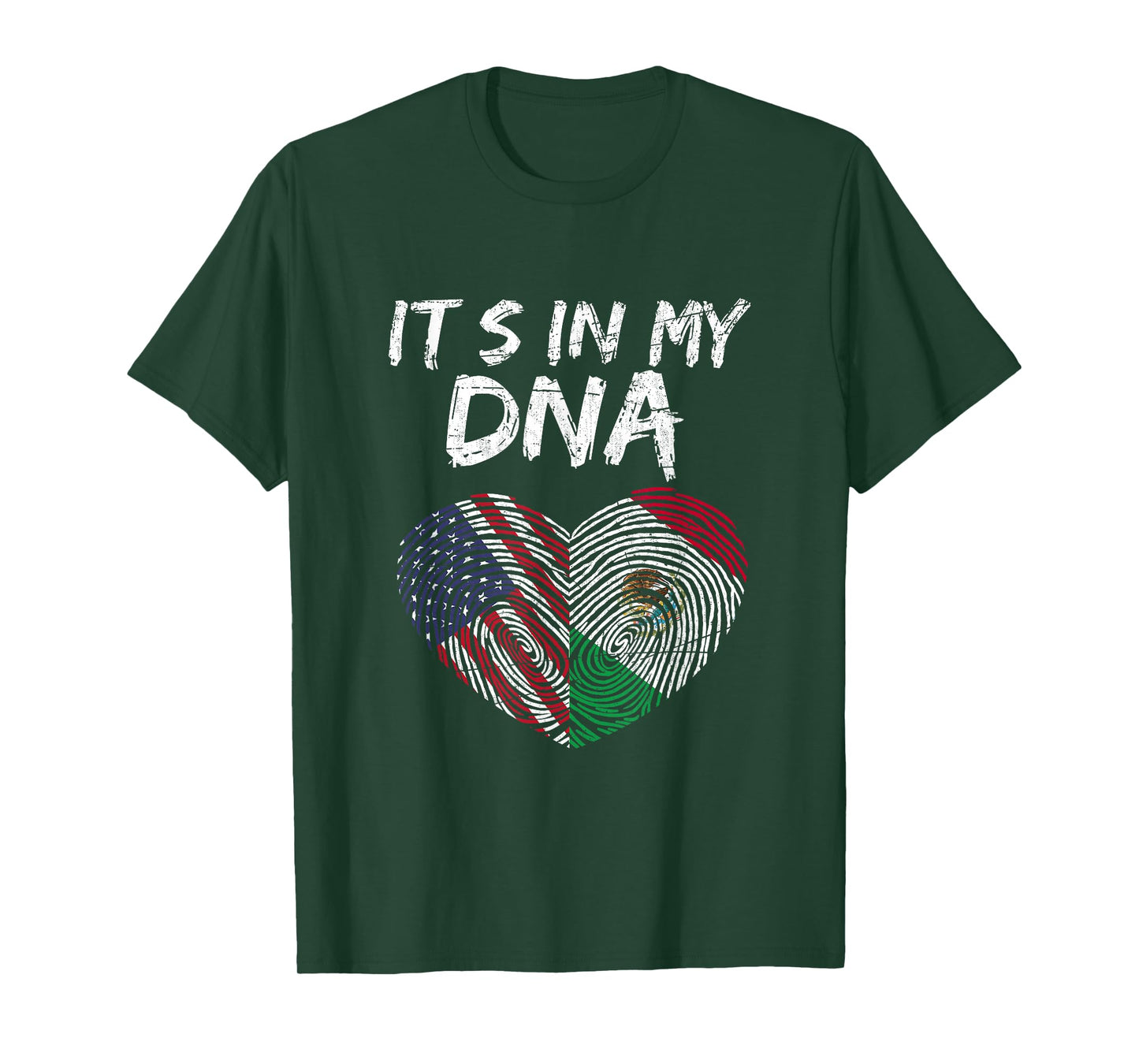 DNA USA Flag American Mexican Flag Mexico T-Shirt