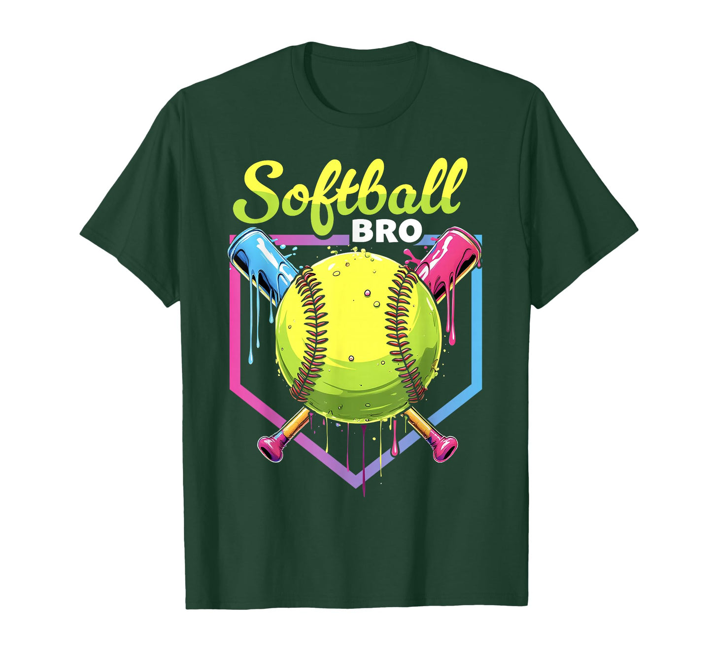 Softball Drip Brother Ice Cream Softball Boys Sports T-Shirt