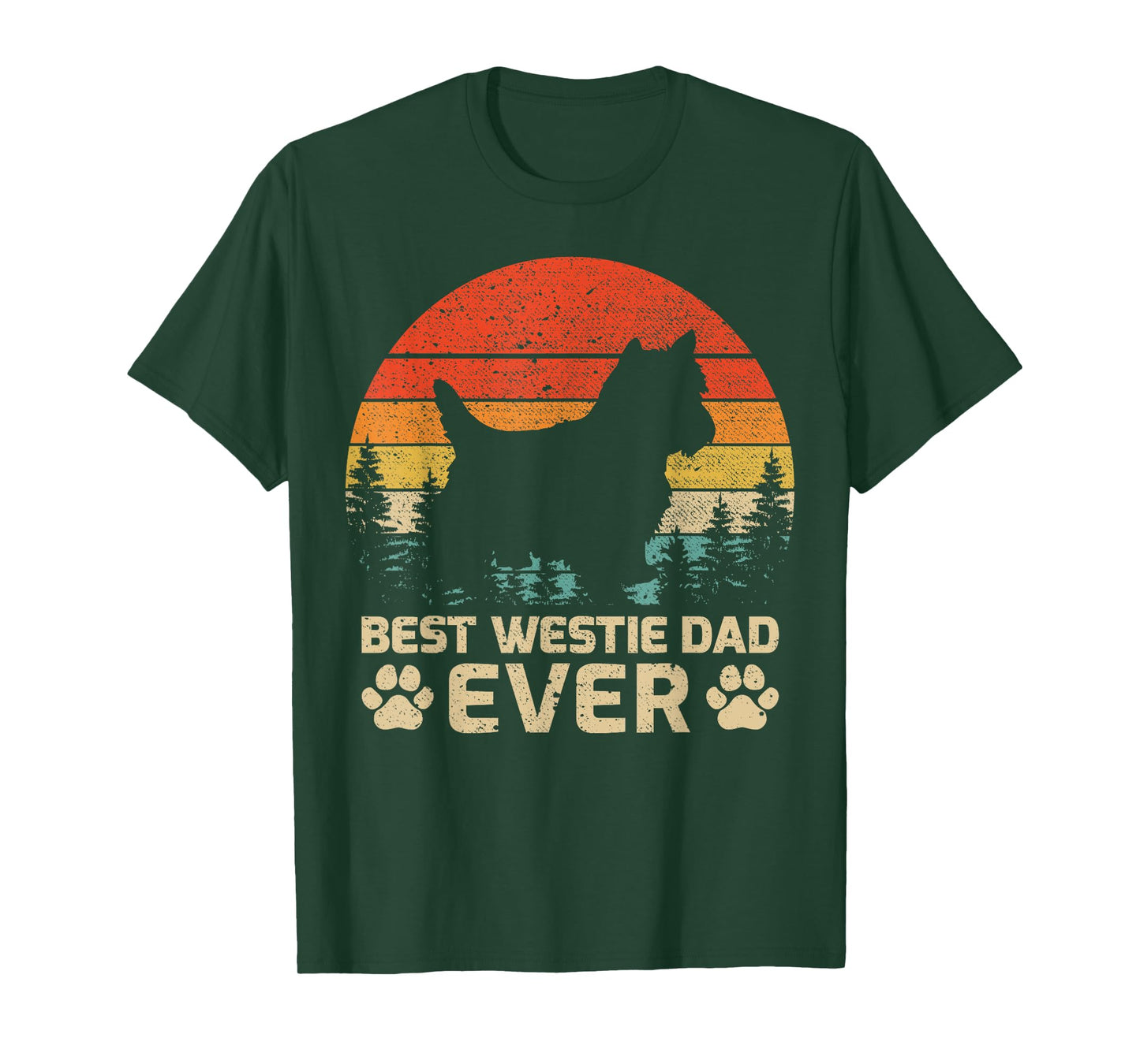 Retro Vintage Best Westie Dad Ever Father's Day T-Shirt