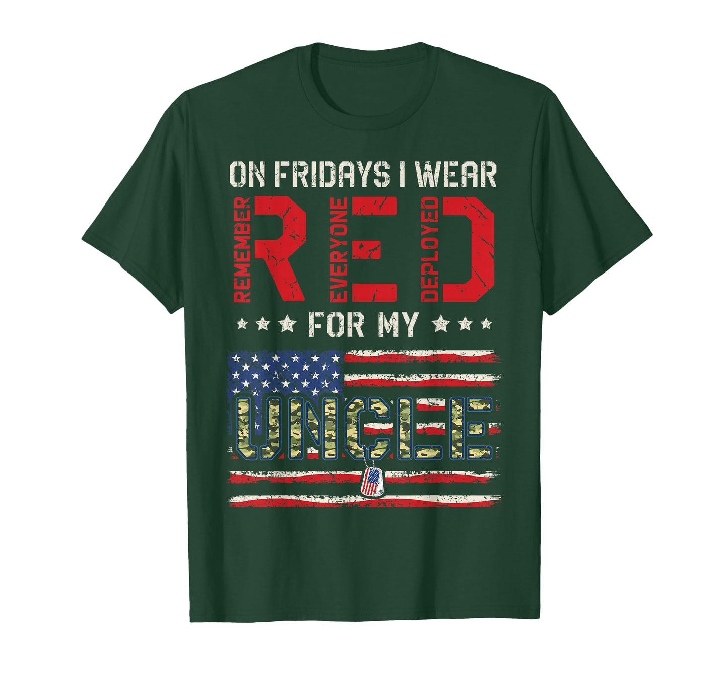 Red Friday for My Uncle Remember Everyone Deployed Boy Girl T-Shirt