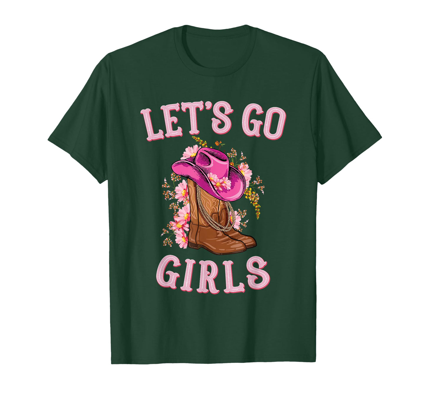 Cute Western Cowgirls Country Western Rodeo Let's Go Girls T-Shirt