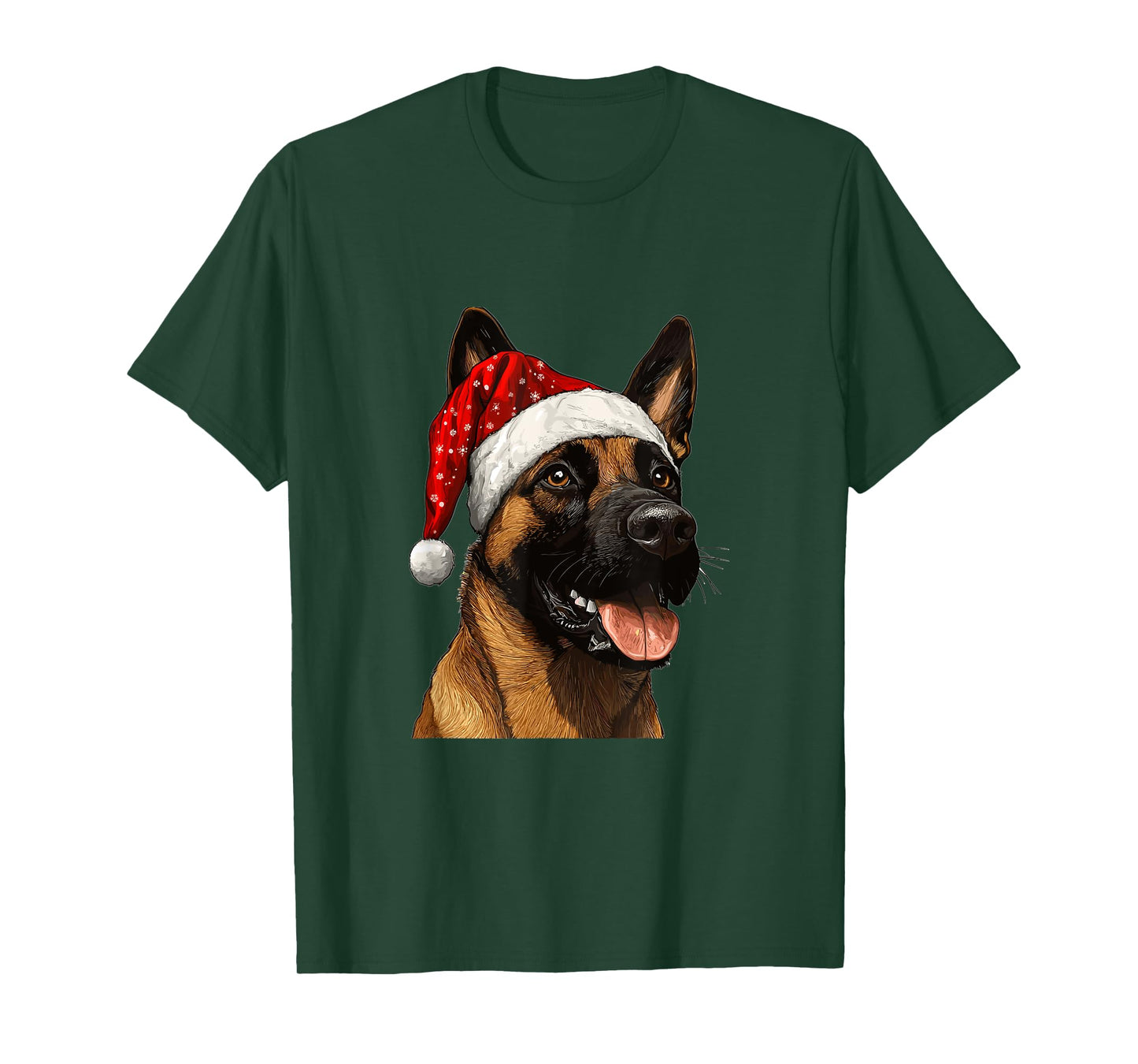 Cute Belgian Malinois Dog Christmas Merry X-mas Graphic T-Shirt