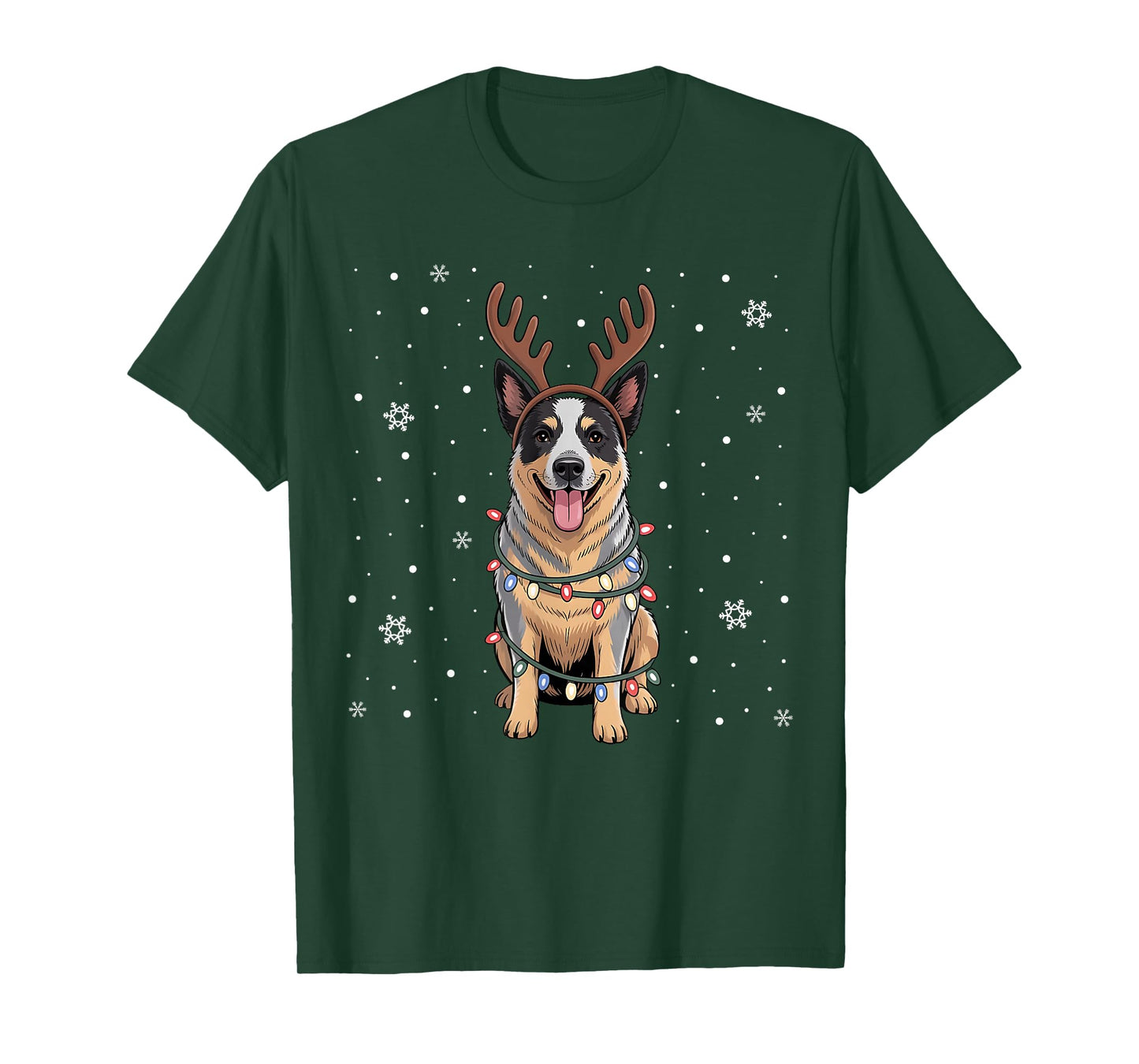 Xmas Holiday Santa Australian Cattle Dog Christmas Pajama T-Shirt
