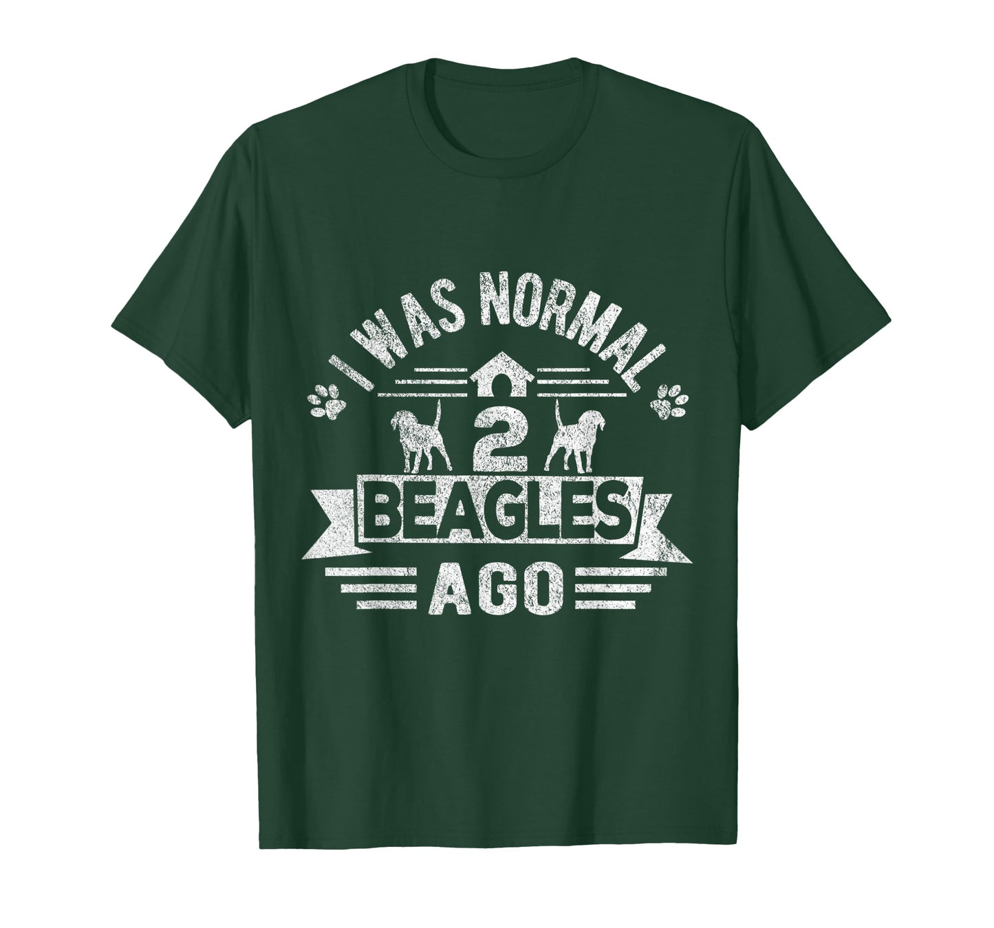 I Was Normal 2 Beagles Ago Funny Beagle Dog Owner Retro T-Shirt for Men Women Kids