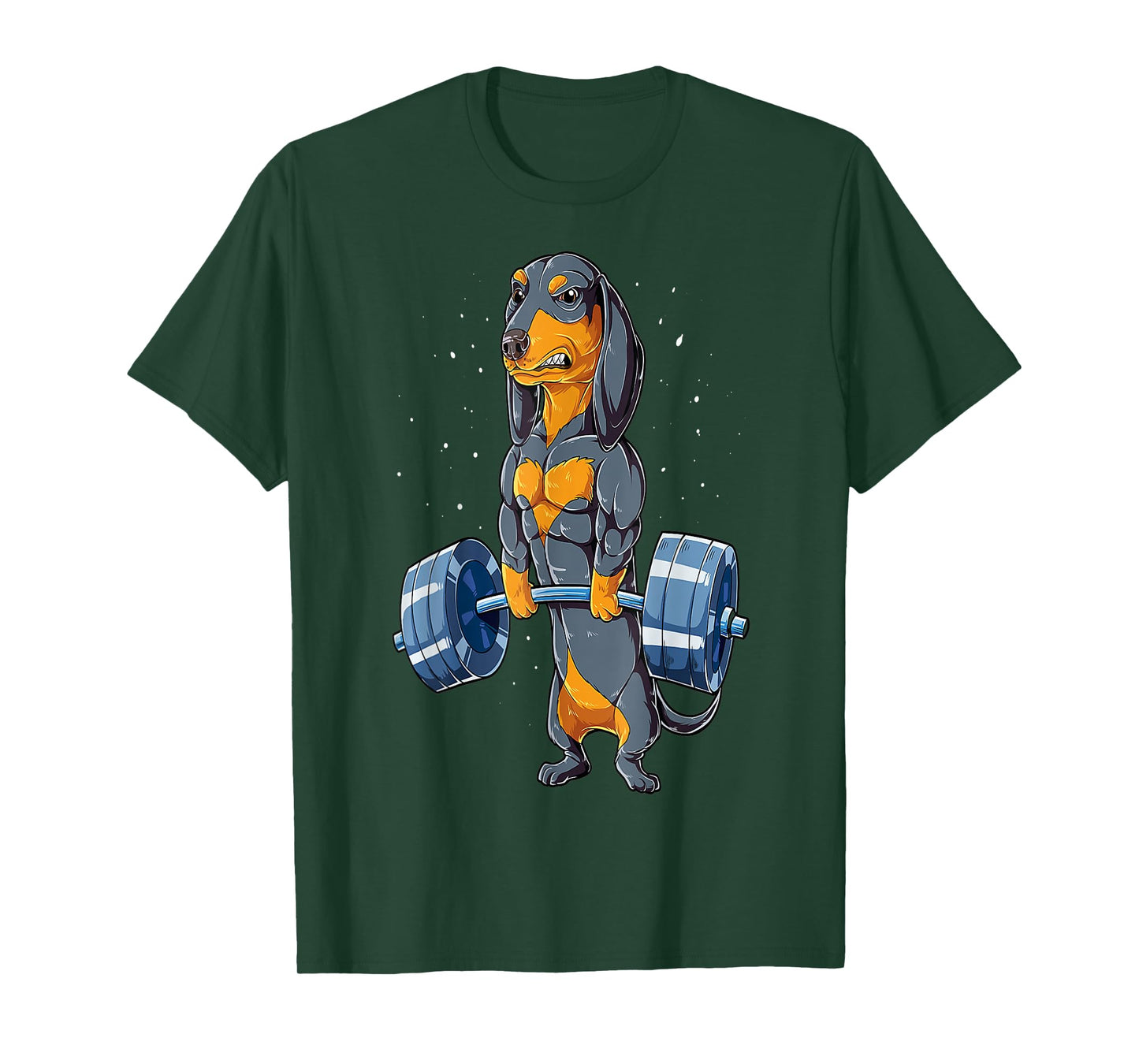 Dachshund Weightlifting Funny Bodybuilder Weight Lifter T-Shirt