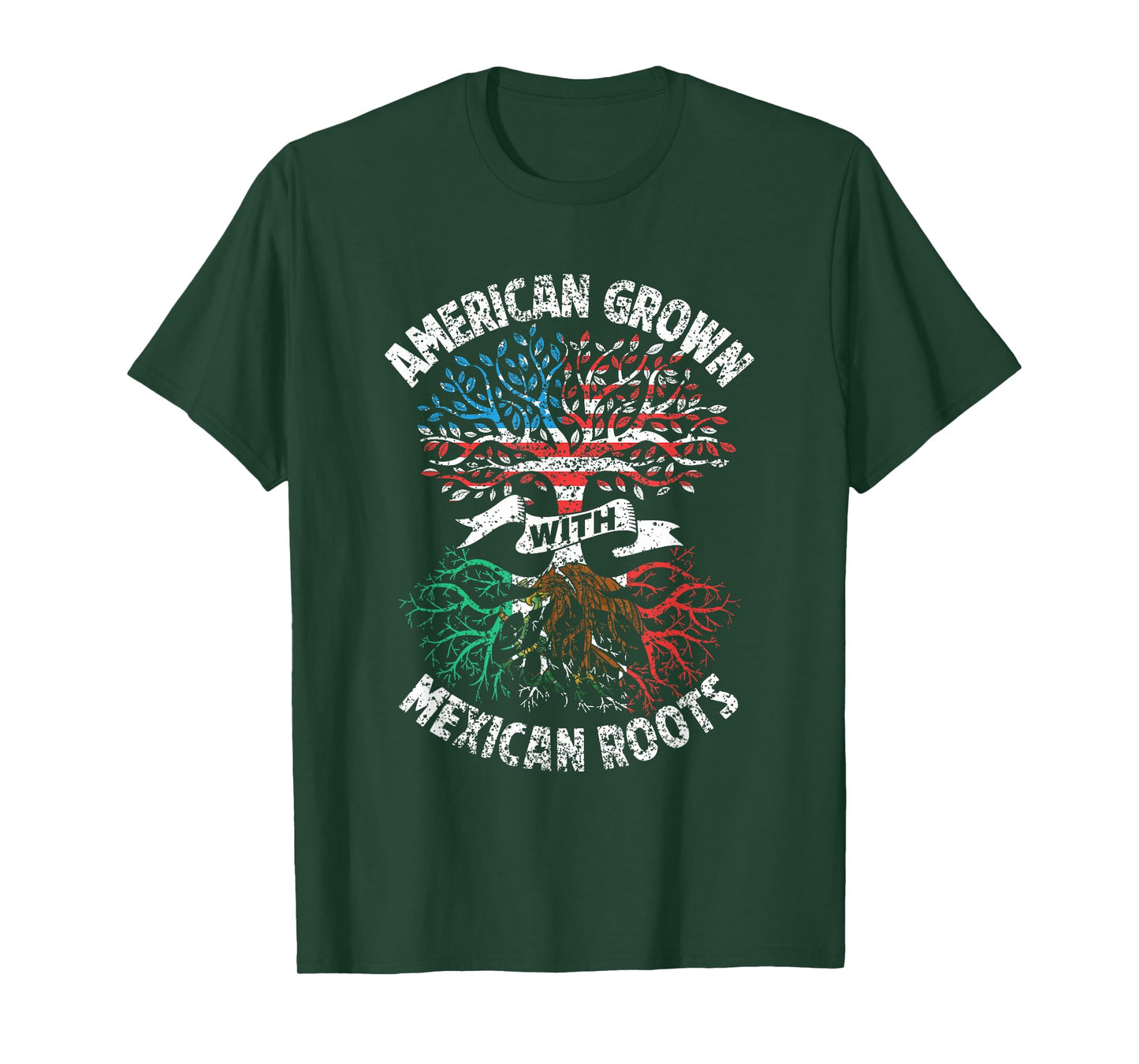 American Grown with Mexican Roots USA Mexico T-Shirt