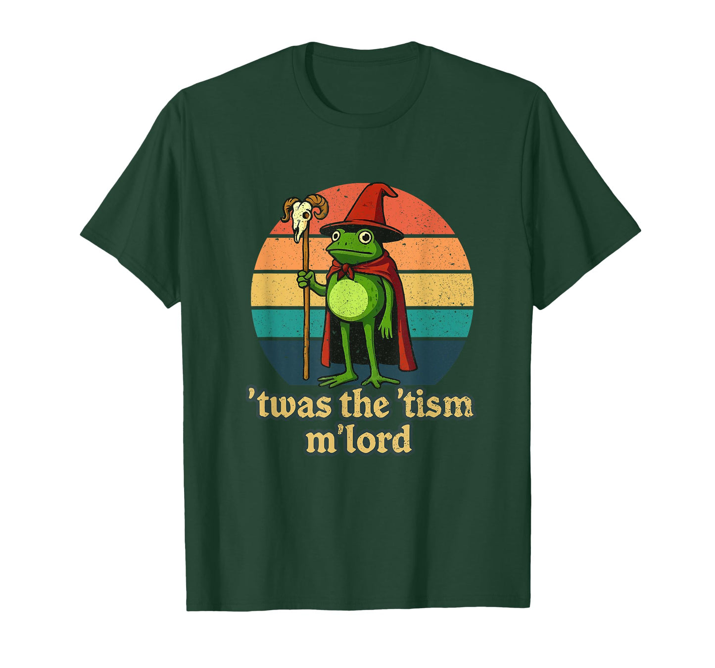 'Twas the 'Tism M'Lord Funny Wizard Frog Autism Shirt Mens T-Shirt