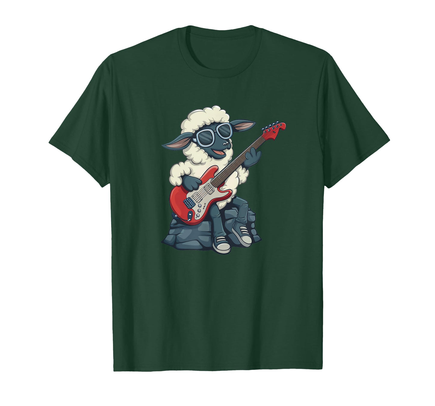 Rock On with Sheep and Electric Guitar Fun T-Shirt