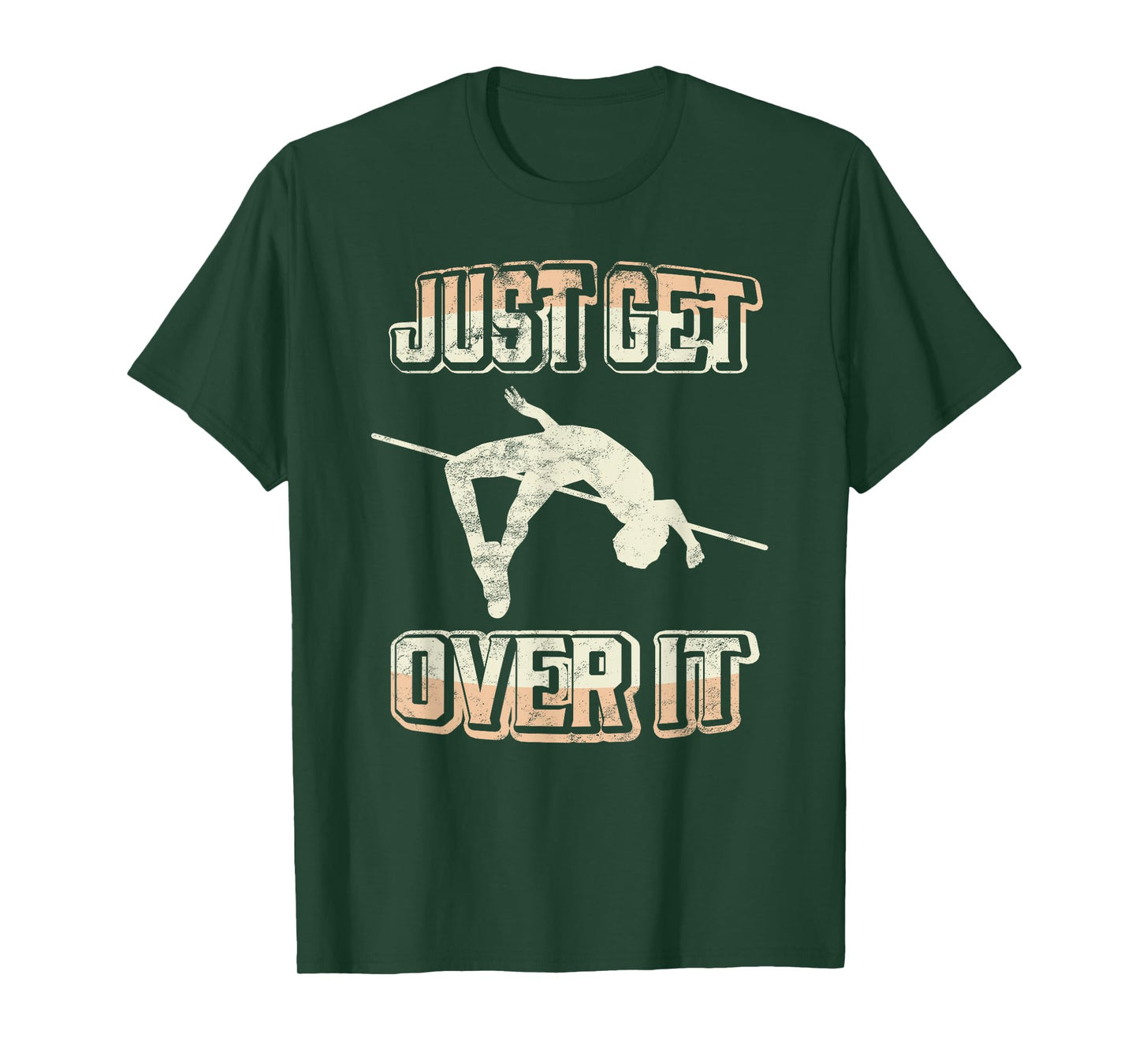 High Jump Just Get Over It - Vintage Retro Track And Field T-Shirt