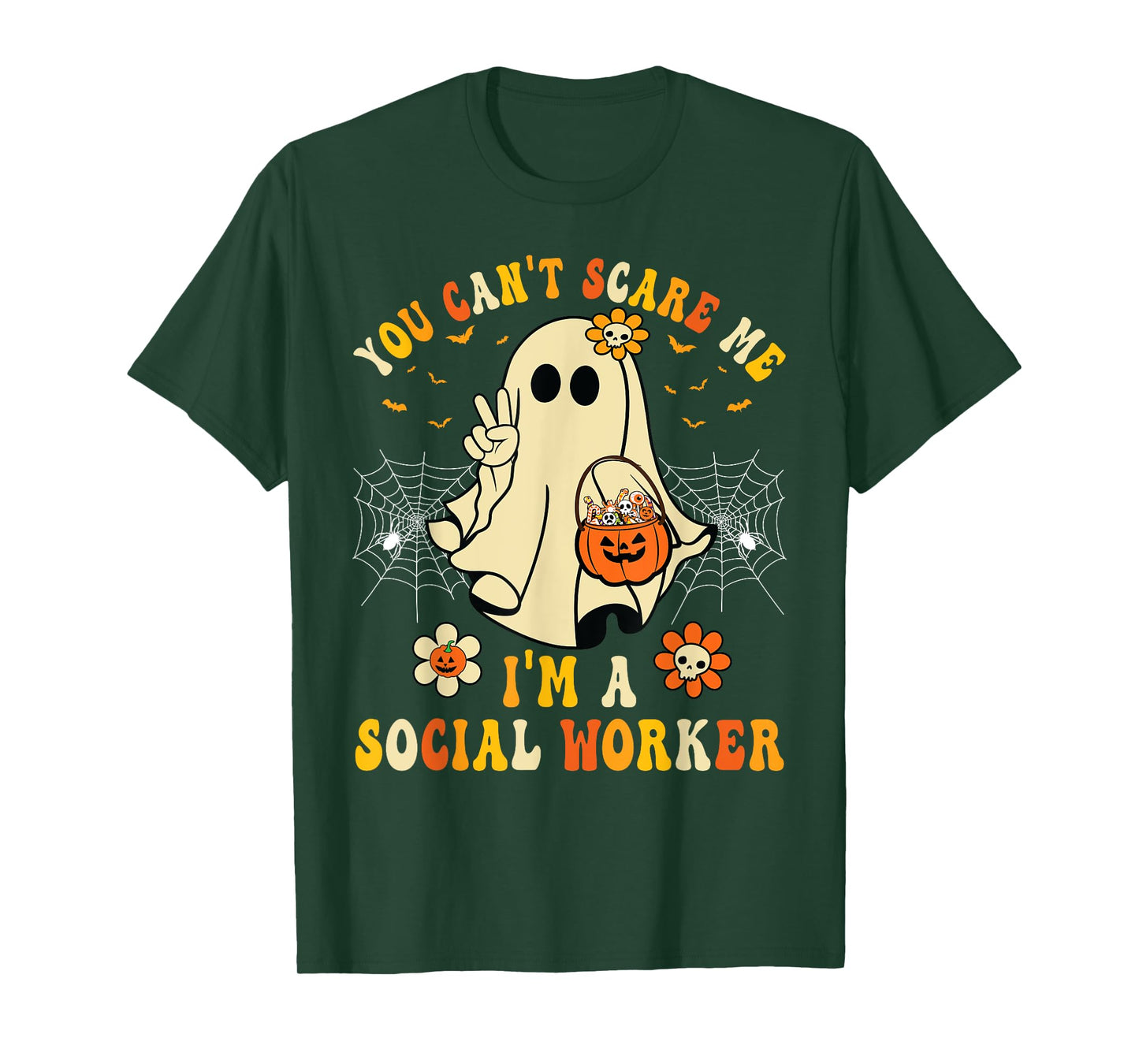 You Can't Scare Me I'm a School Social Worker Halloween T-Shirt
