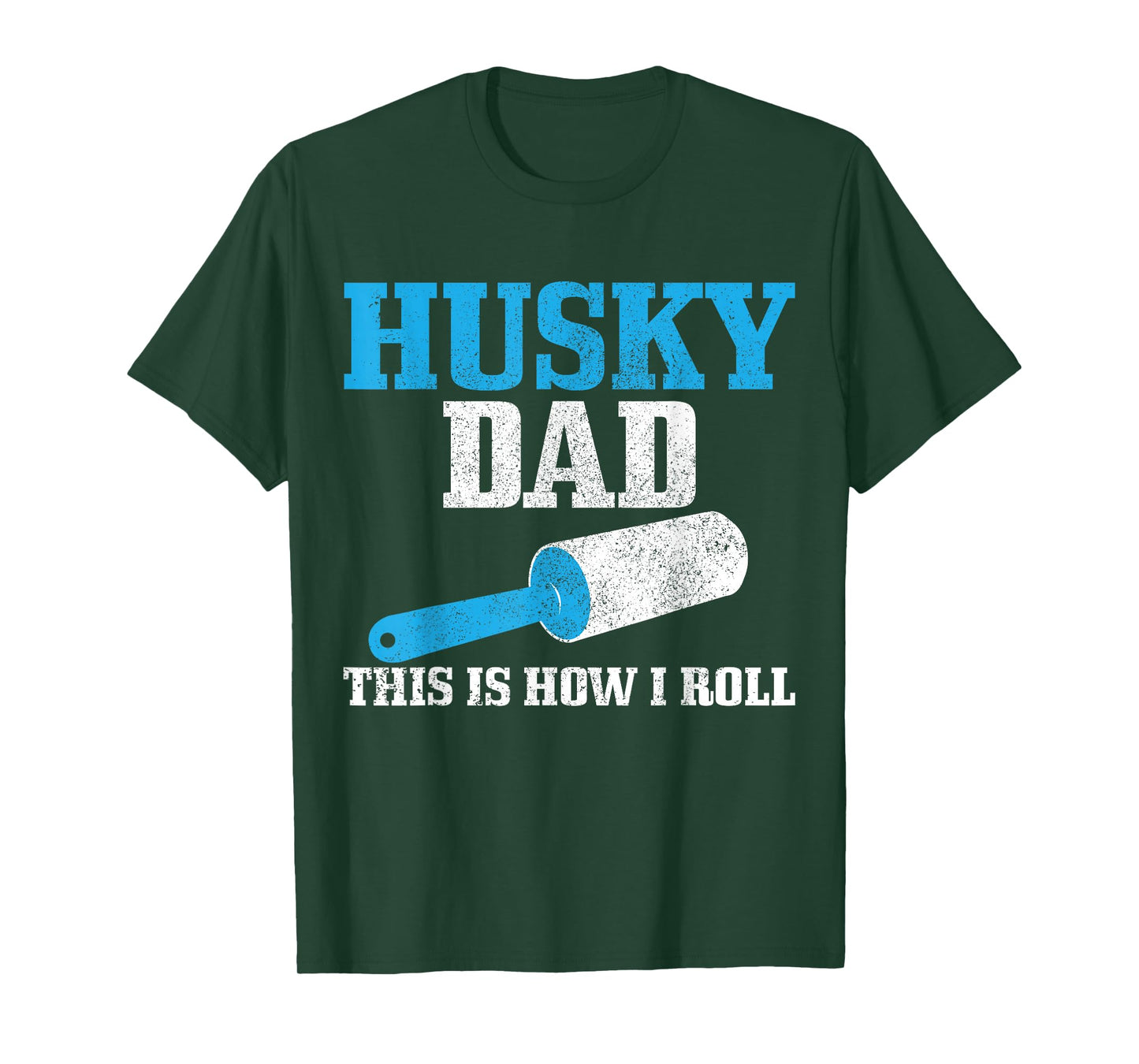 Husky Dad Dog Hair Funny Siberian Husky T-Shirt