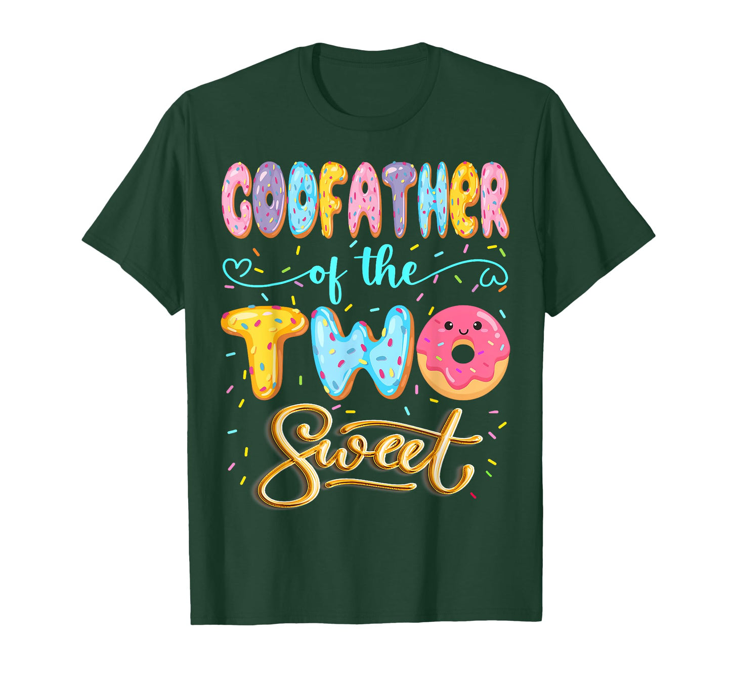 GodFather Of The Two Sweet Donut Lover 2Nd Birthday Girl T-Shirt