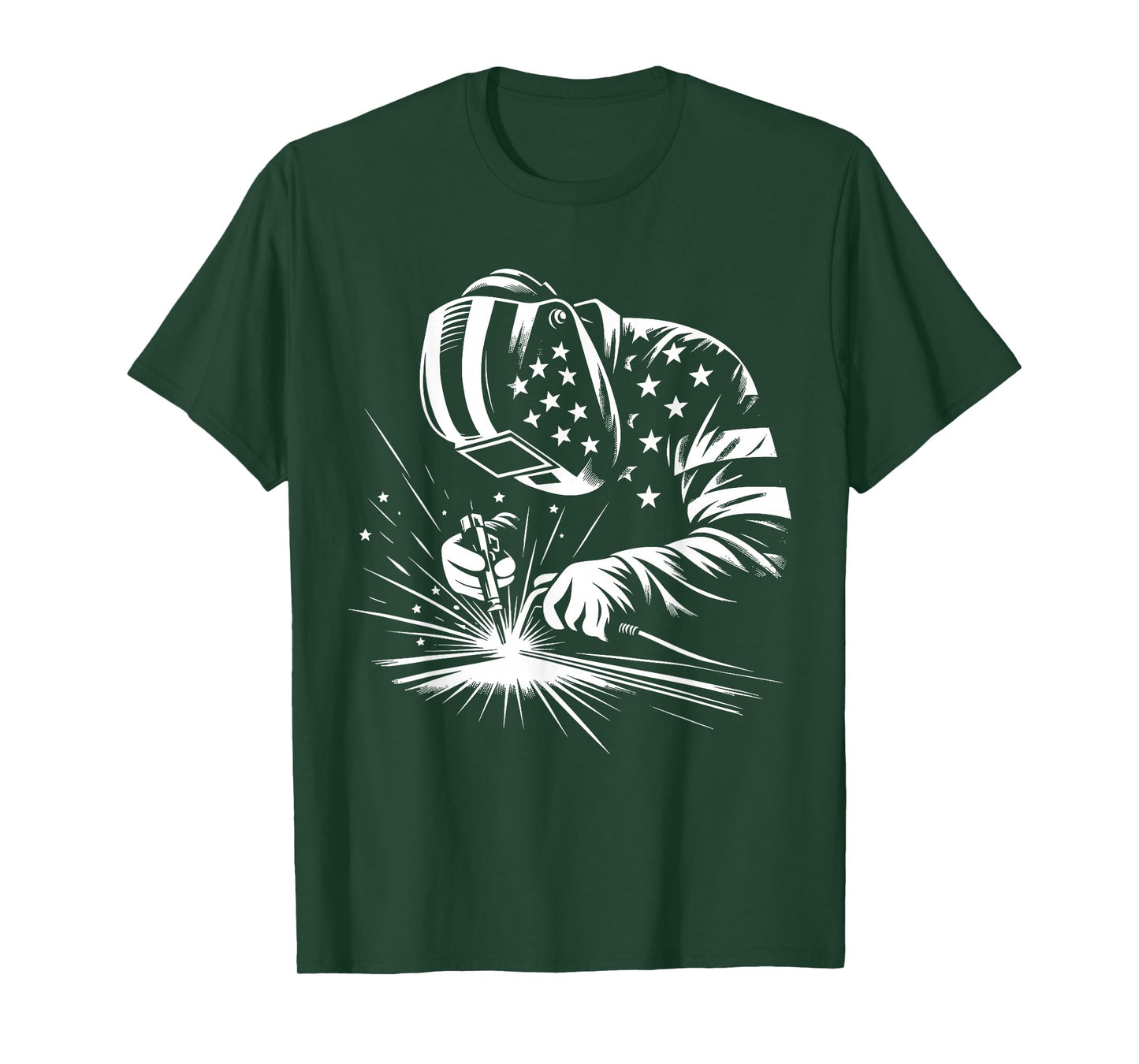 Welder American Flag USA Patriotic Welding Welder T-Shirt