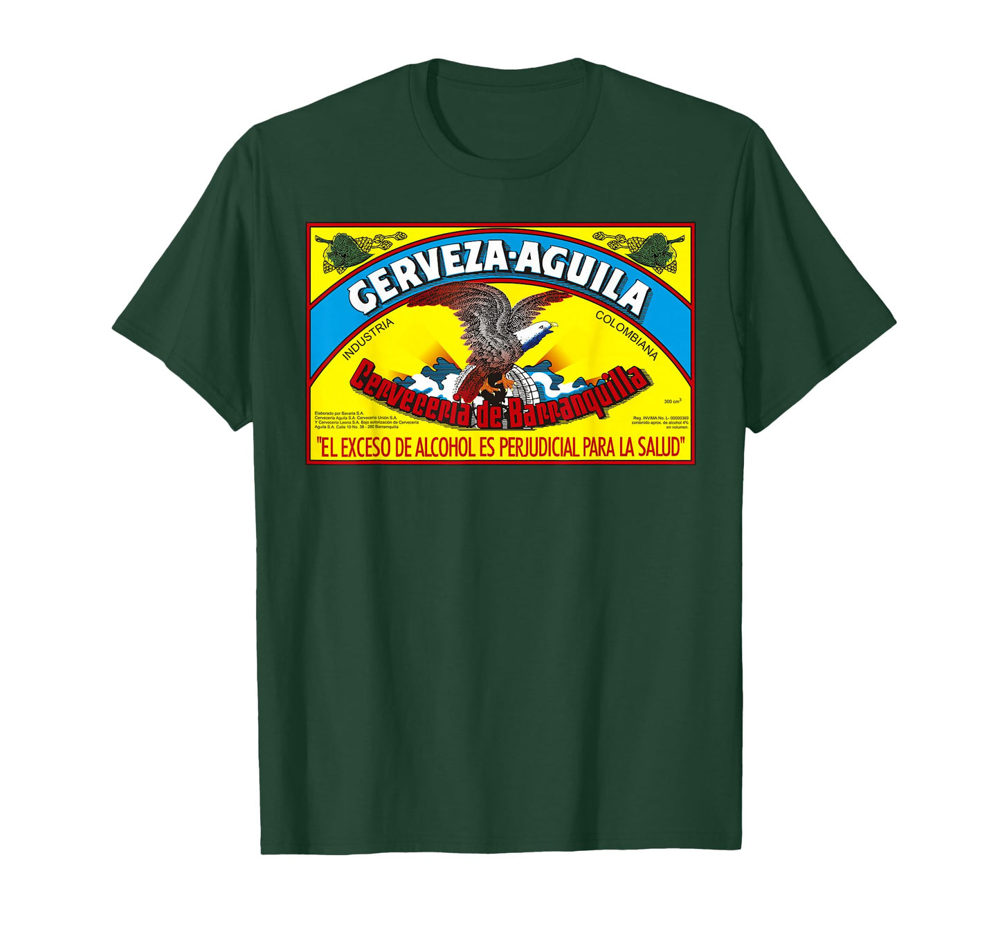 Aguila Colombian Beer For Parceras and Parceros Latino Guaro T-Shirt