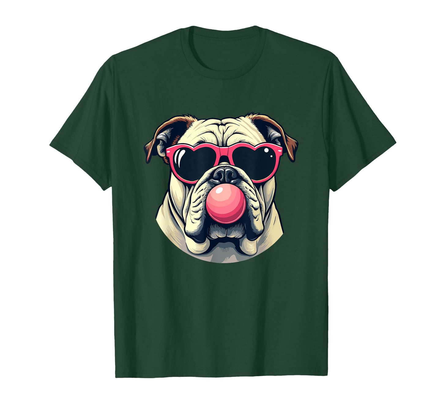 Bulldogs Preppy Mascot Bulldogs Blowing Bubble Girly Mama T-Shirt