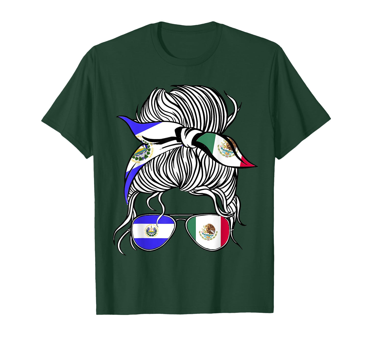 El Salvador Flag Mexico Grown Women Girl Country T-Shirt