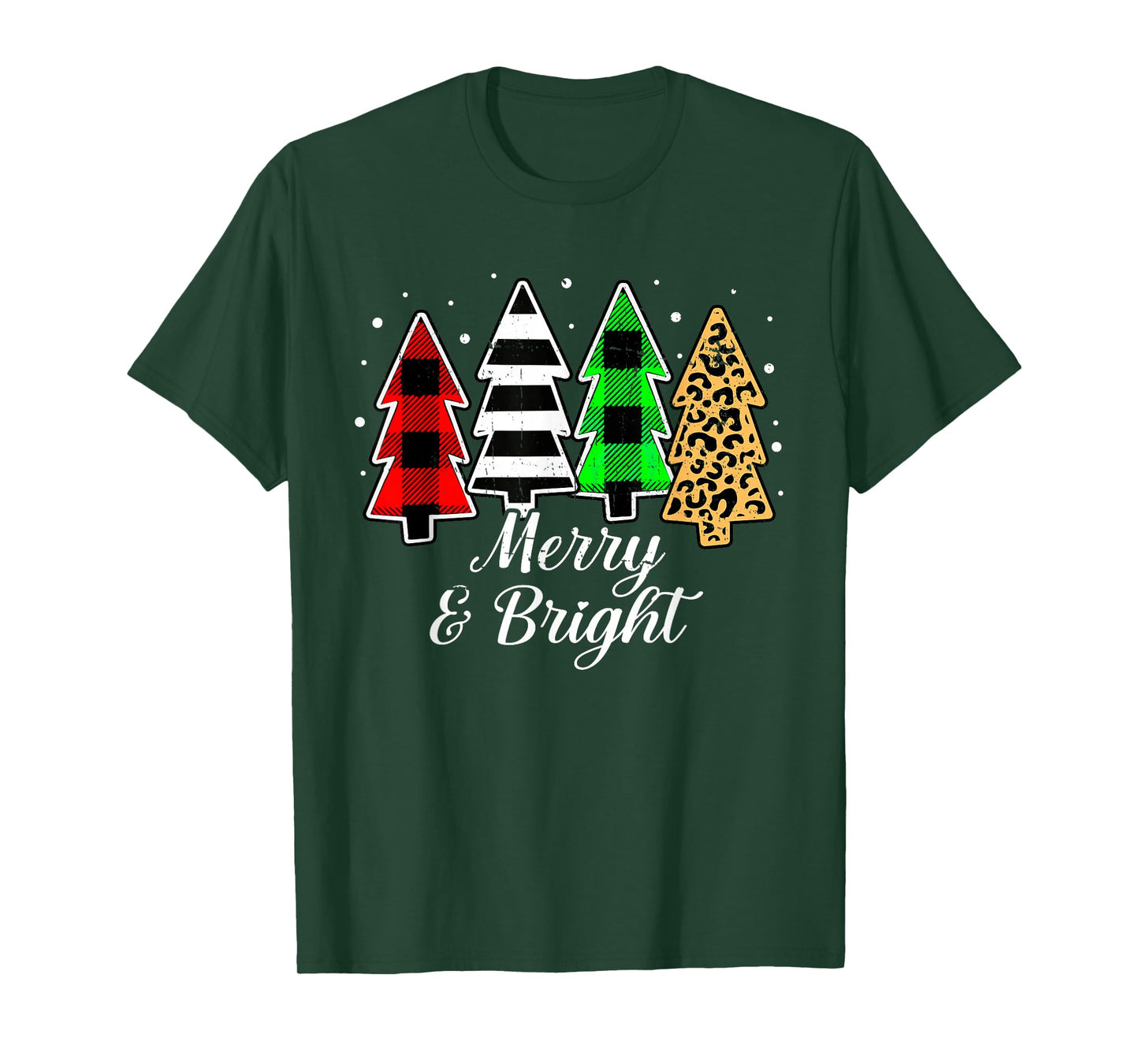 Merry and bright christmas family pajamas matching men women T-Shirt
