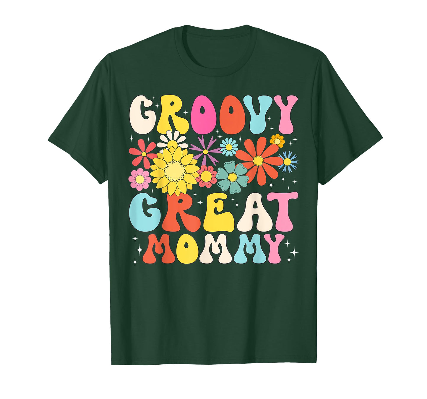Groovy Great Mommy Retro Matching Family Baby Shower T-Shirt