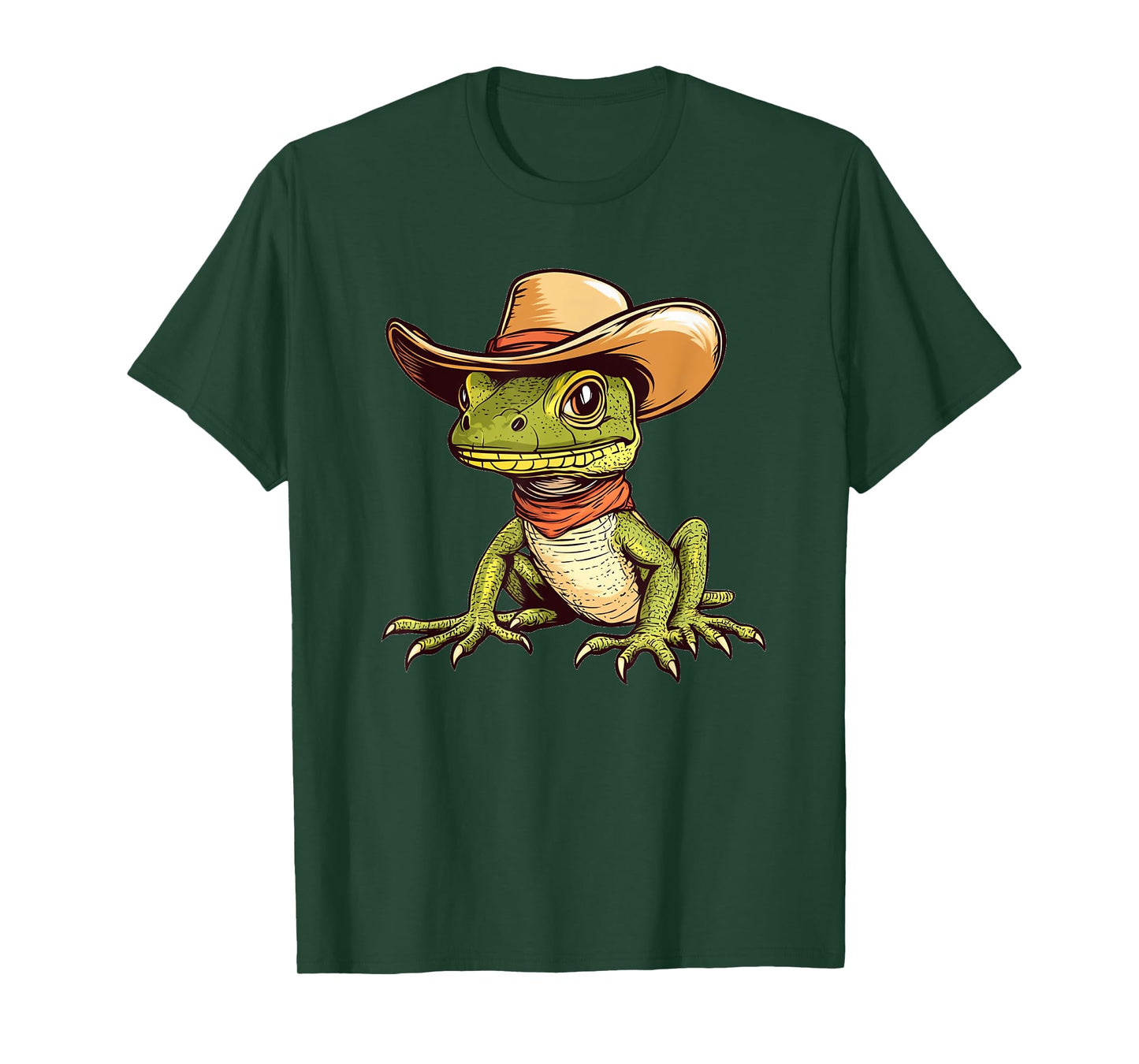 Cowboy Lizard Reptile Ready for the Wild West T-Shirt